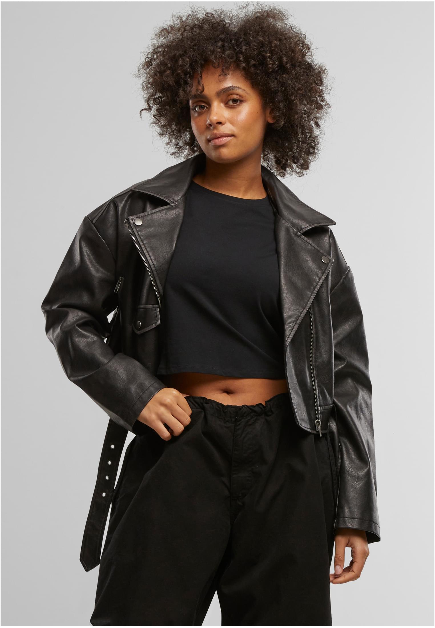 Ladies Vintage Leather Jacket | black