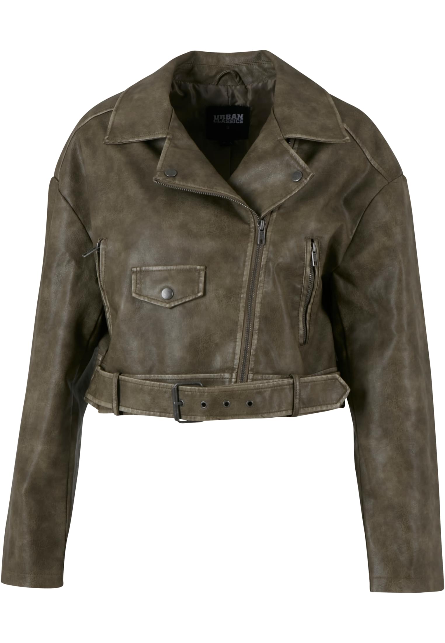 Ladies Vintage Leather Jacket | olive