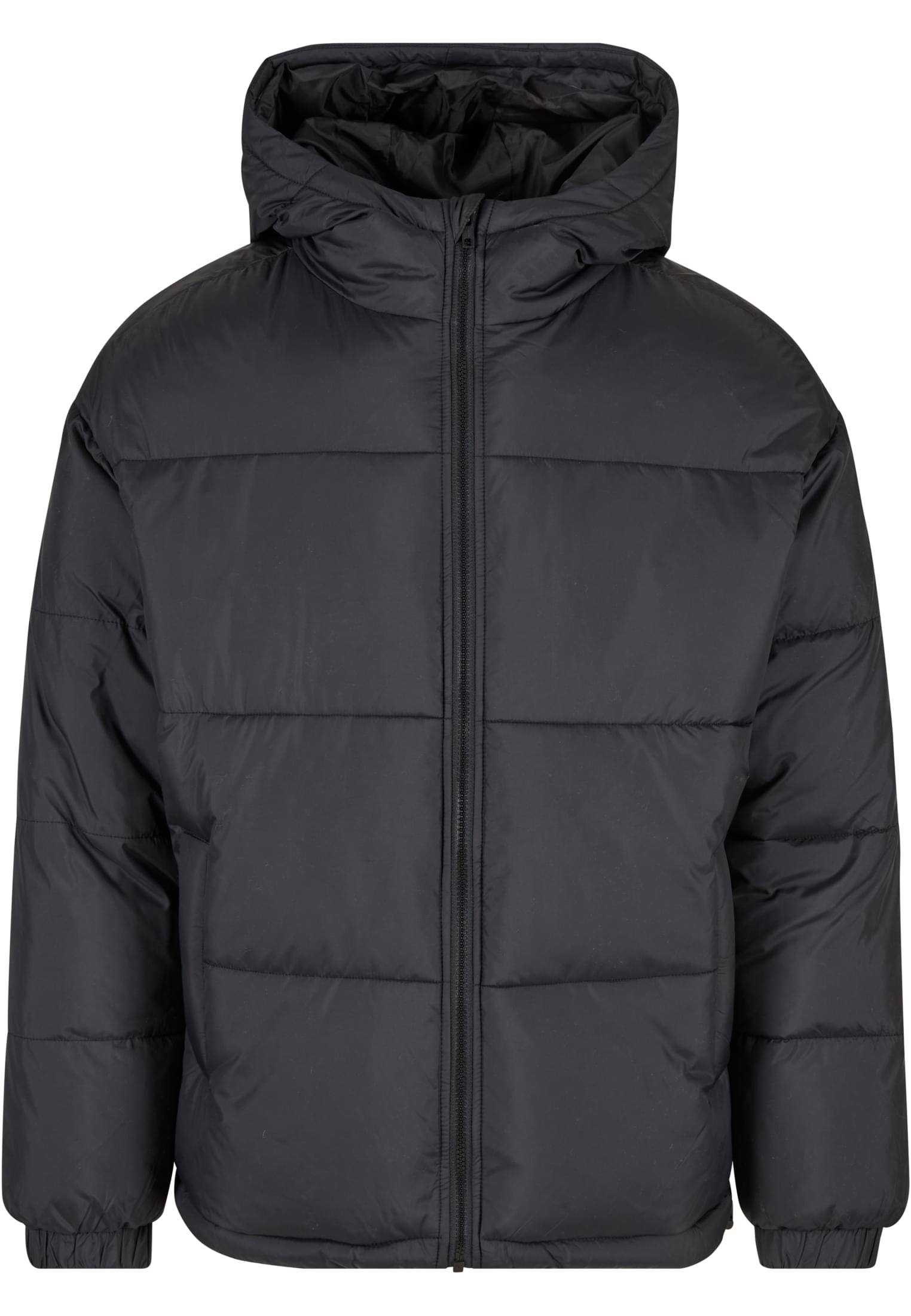 Basic Puffer Jacket With Hood | black