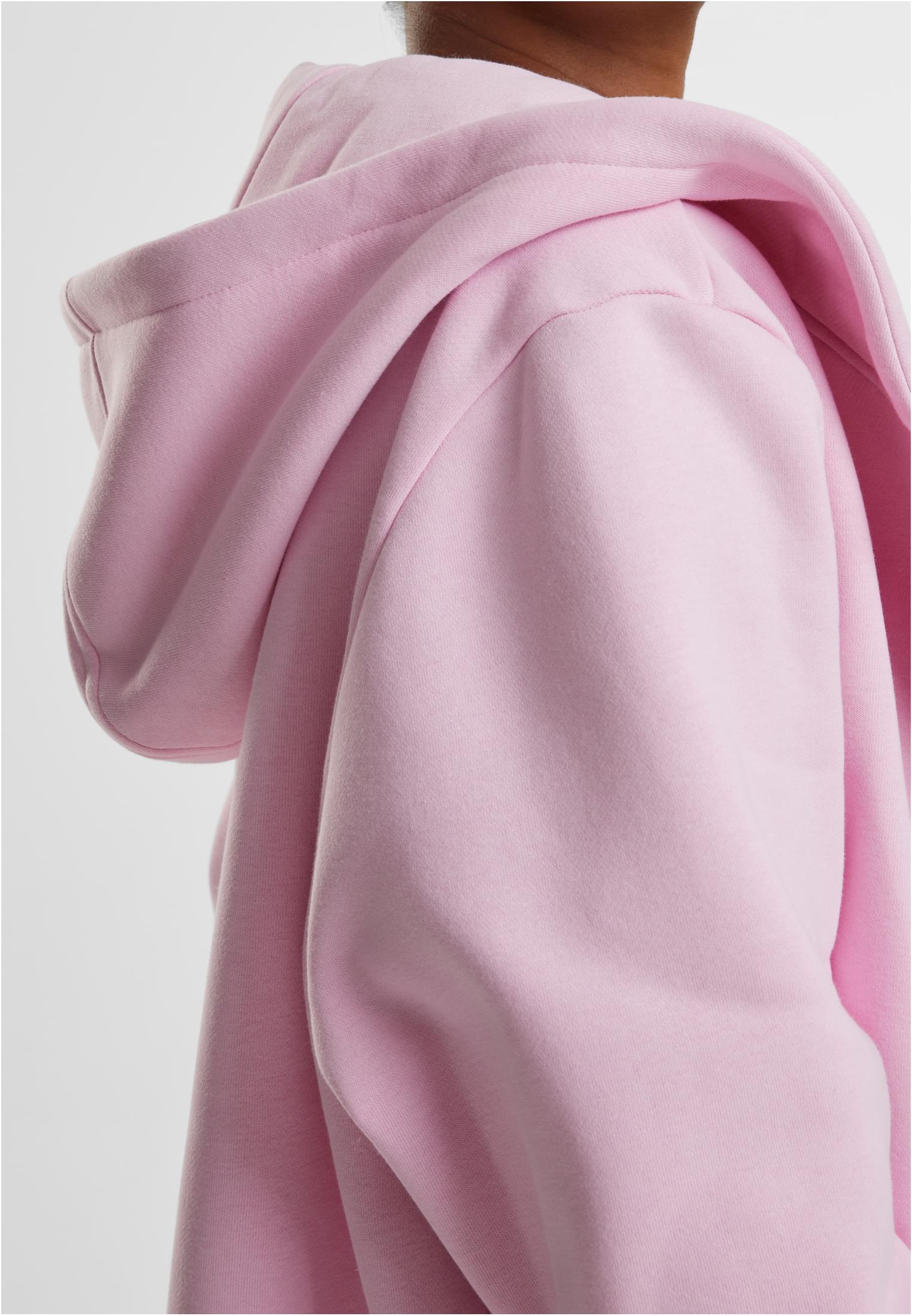 Ladies Fluffy Zip Hoody | softpink