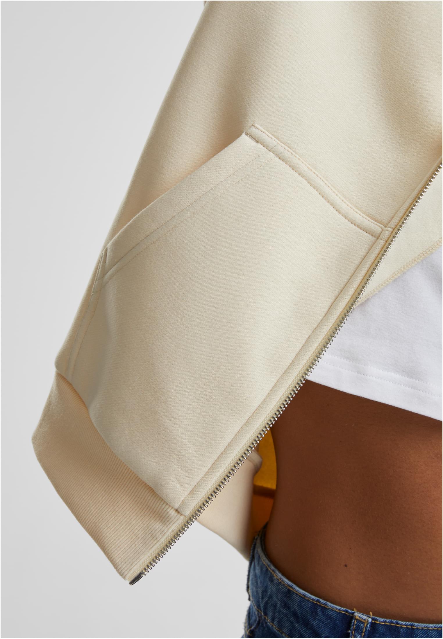 Ladies Fluffy Zip Hoody | whitesand