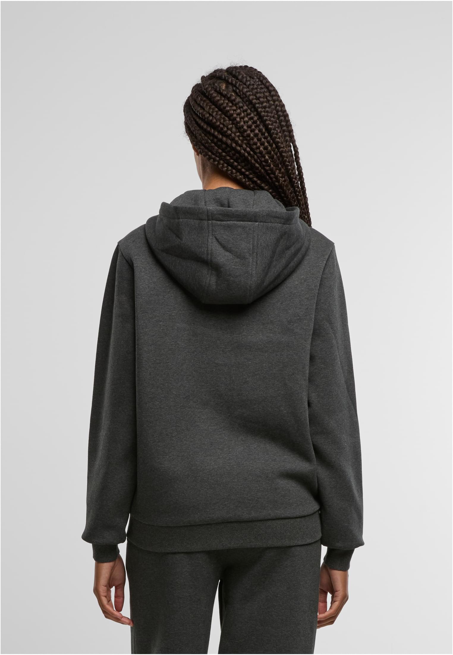 Ladies Fluffy Zip Hoody | charcoal