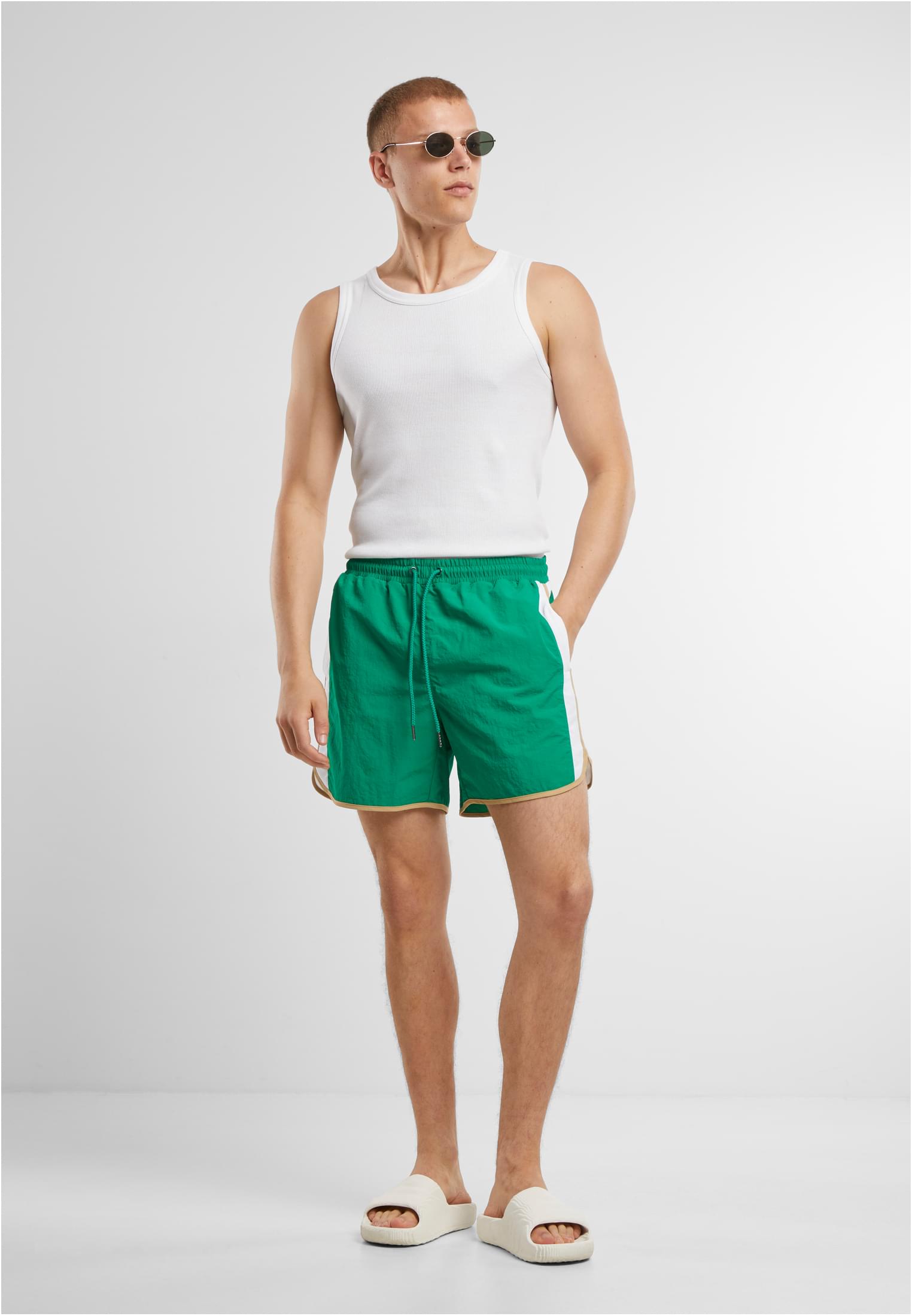 Retro Look Swim Shorts | froggreen