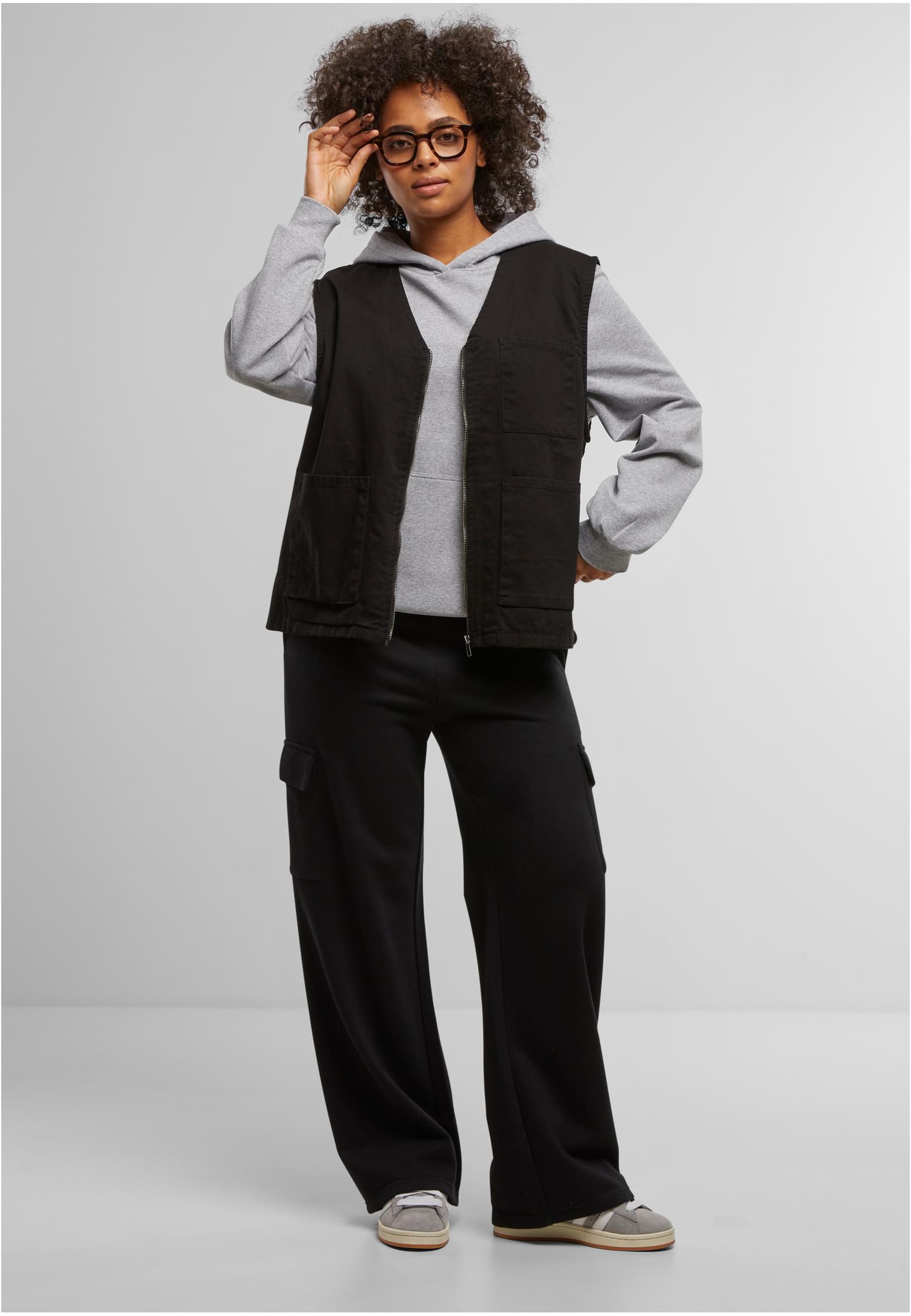 Ladies Loose Light Brushed Fleece Hoody | melange