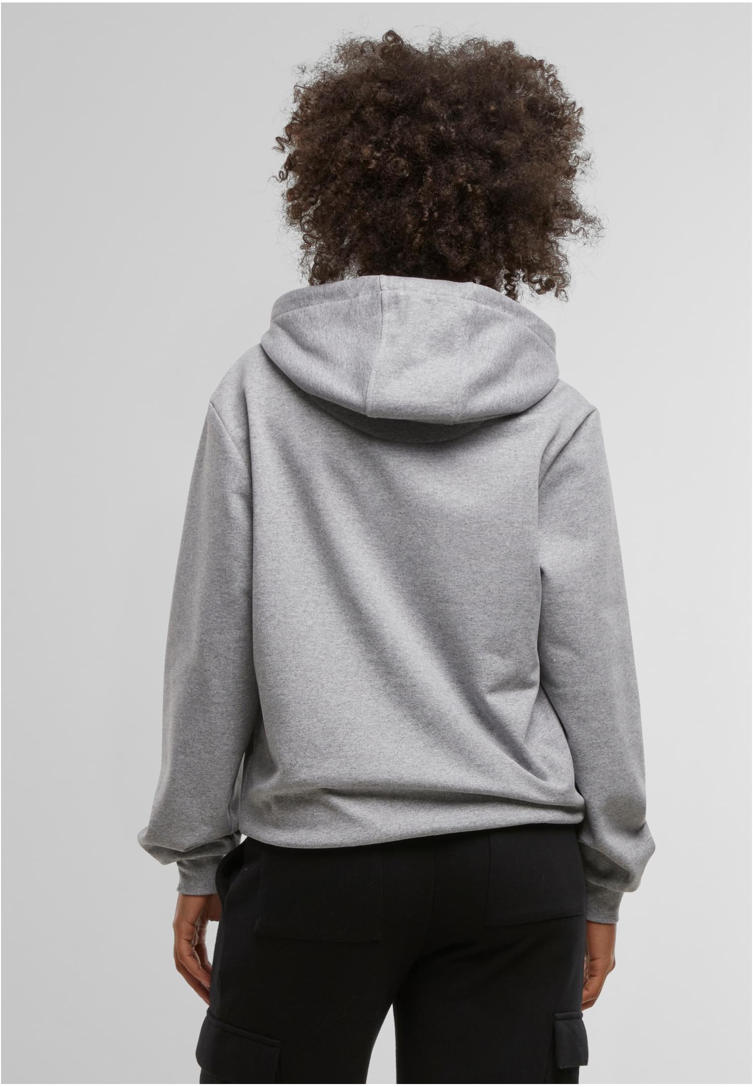 Ladies Loose Light Brushed Fleece Hoody | melange