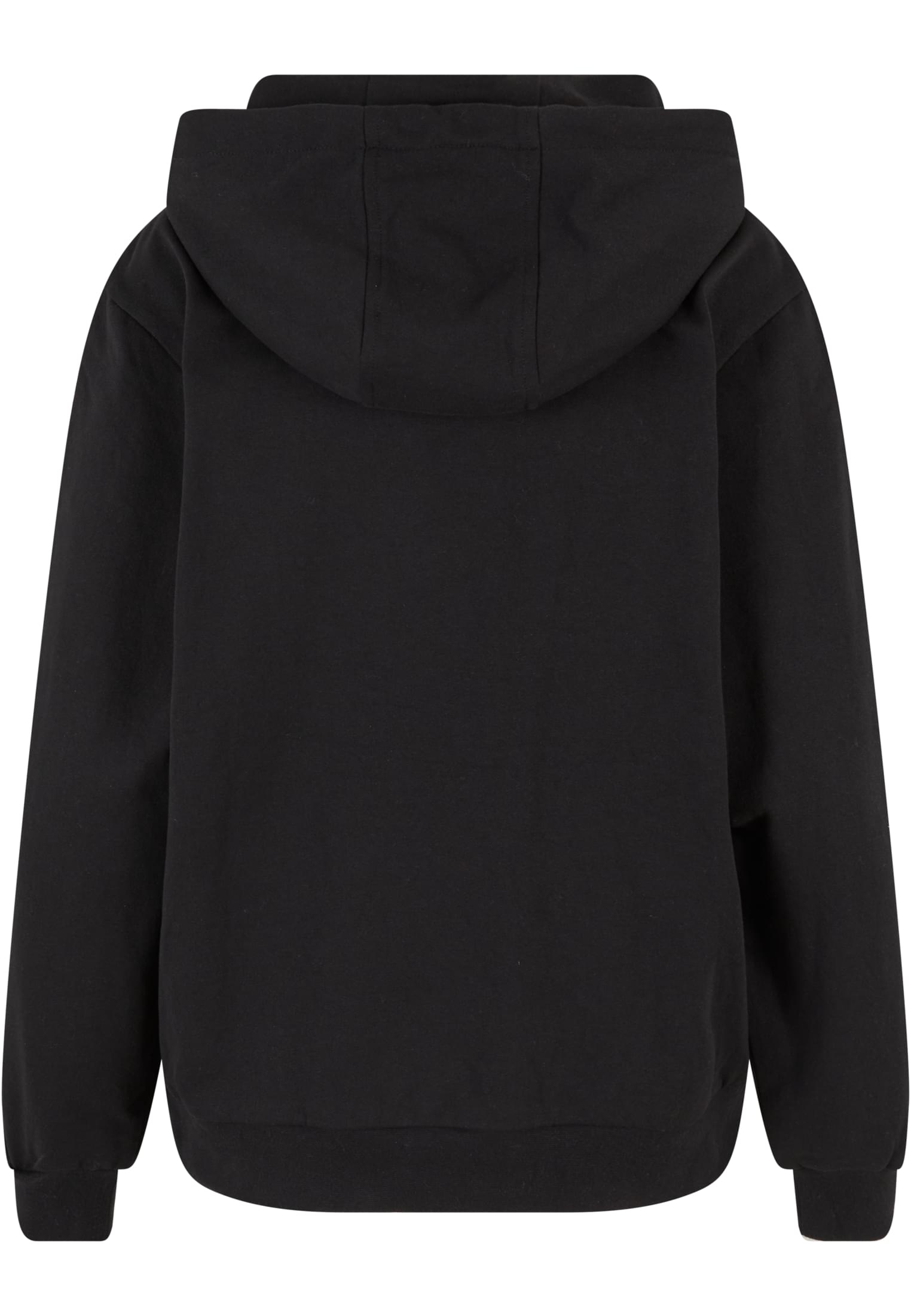 Ladies Loose Light Brushed Fleece Hoody | black