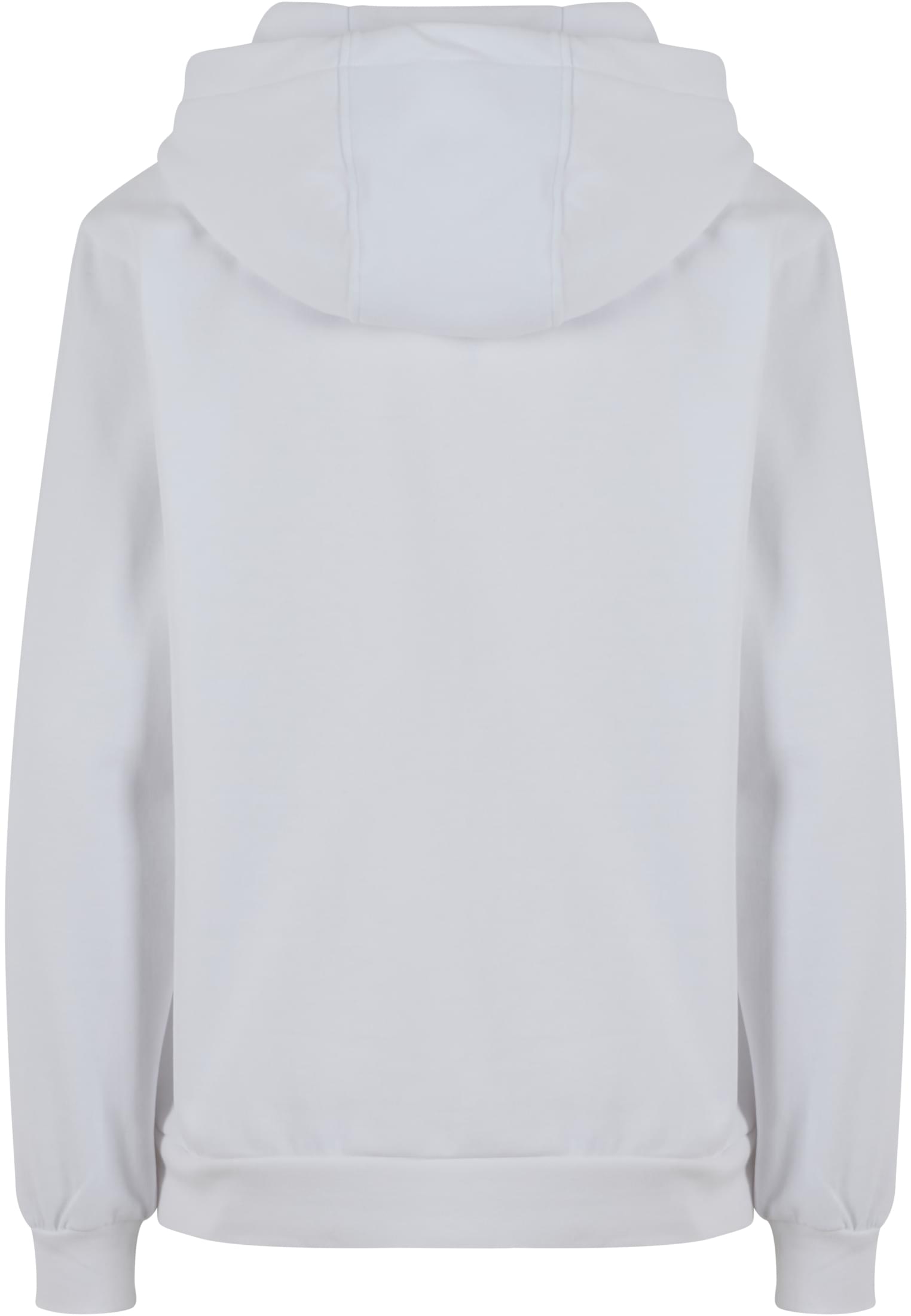 Ladies Loose Light Brushed Fleece Hoody | white