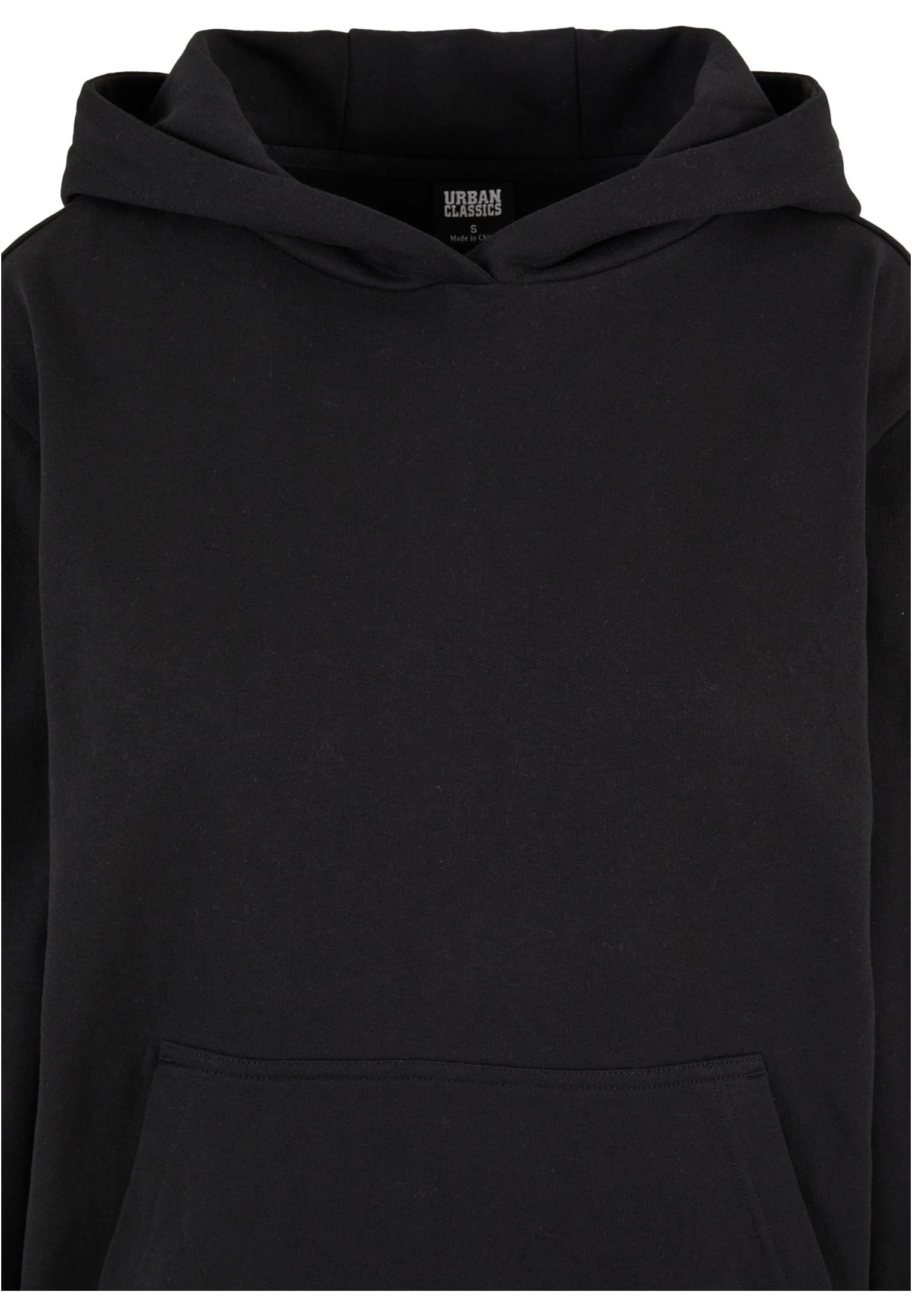 Ladies Loose Light Brushed Fleece Hoody | black