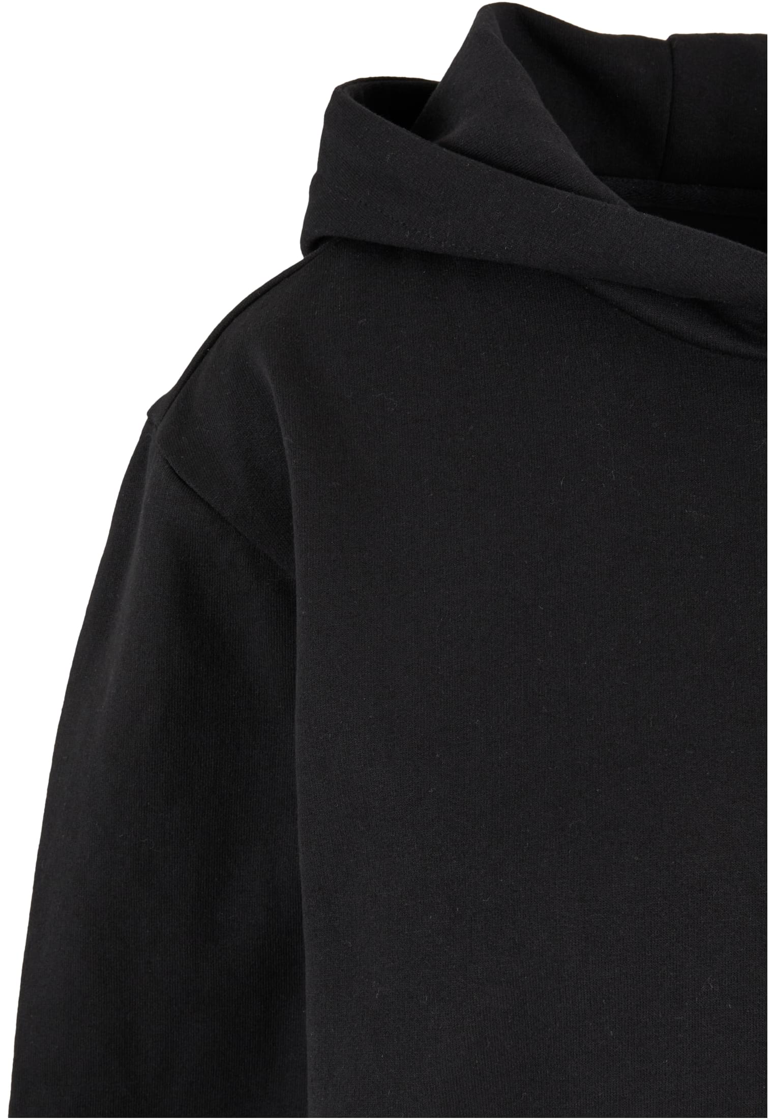 Ladies Loose Light Brushed Fleece Hoody | black