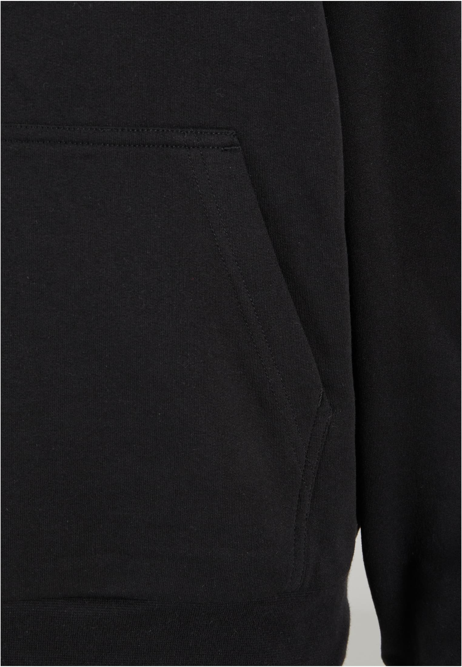 Ladies Loose Light Brushed Fleece Hoody | black