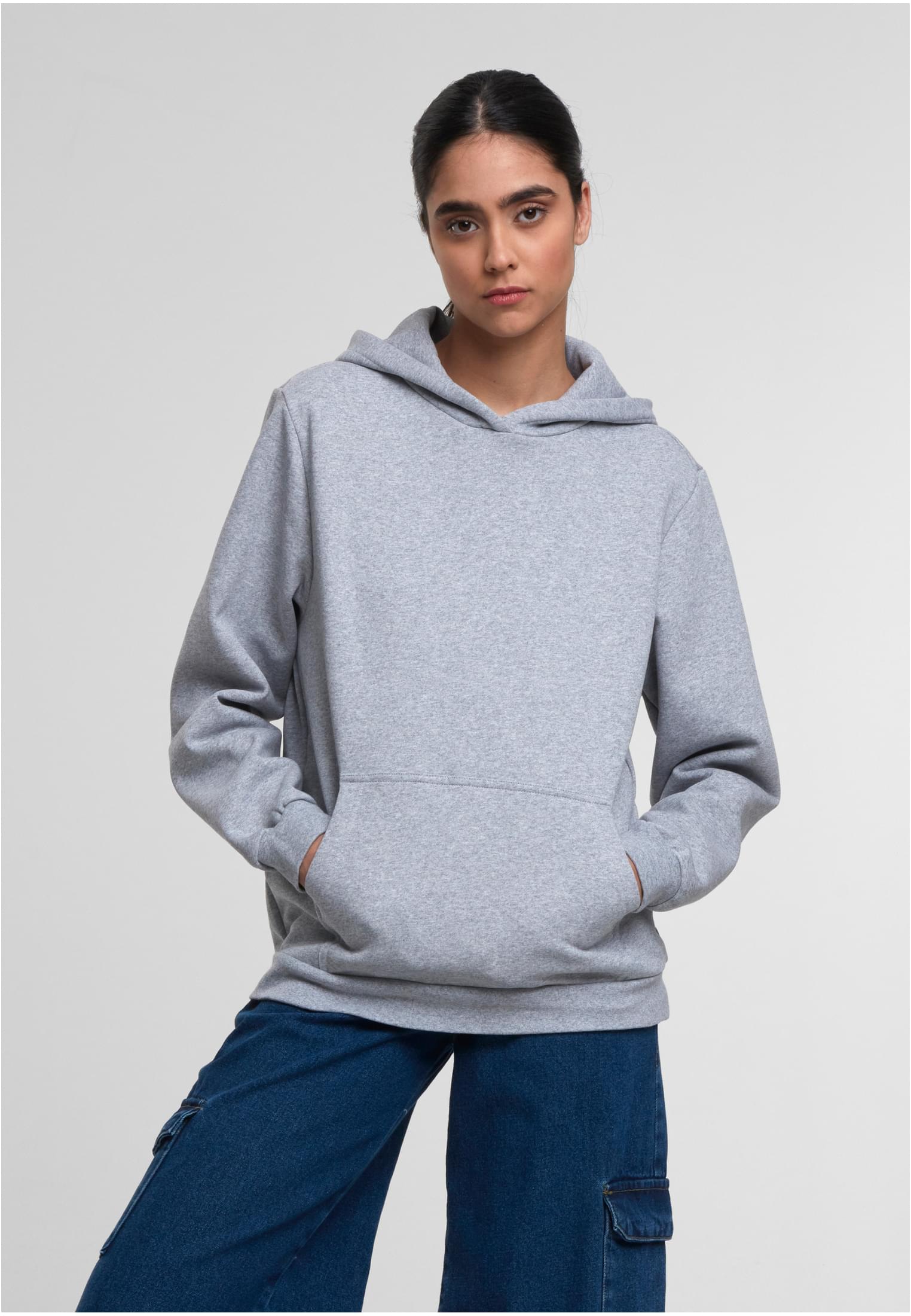Ladies Loose Brushed Fleece Hoody | melange