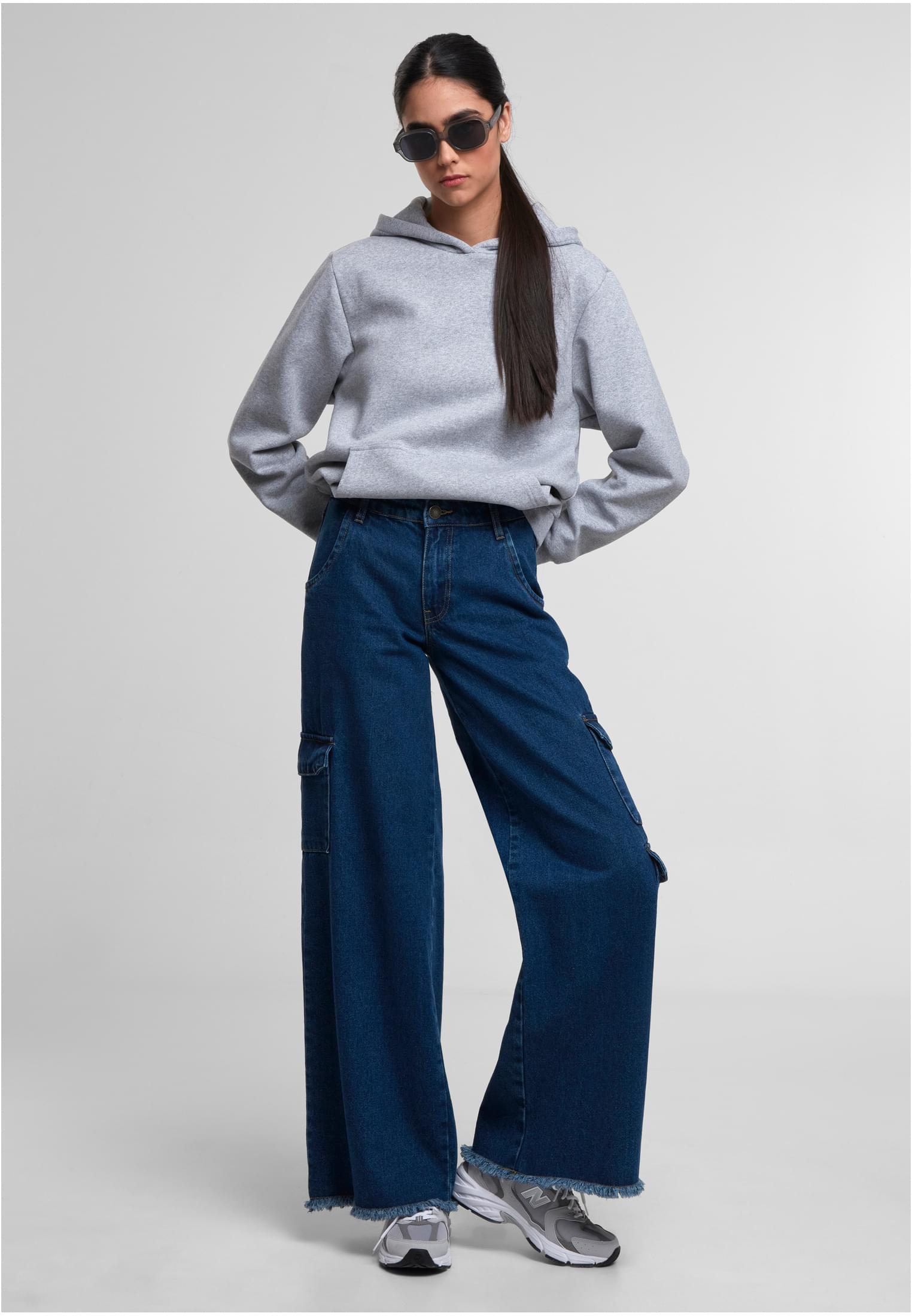 Ladies Loose Brushed Fleece Hoody | melange