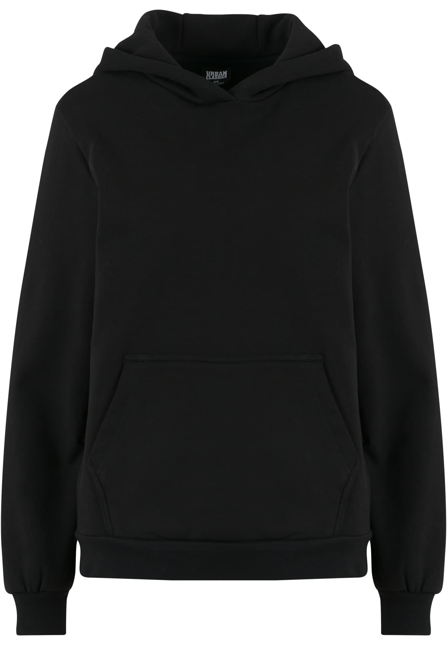 Ladies Loose Brushed Fleece Hoody | black