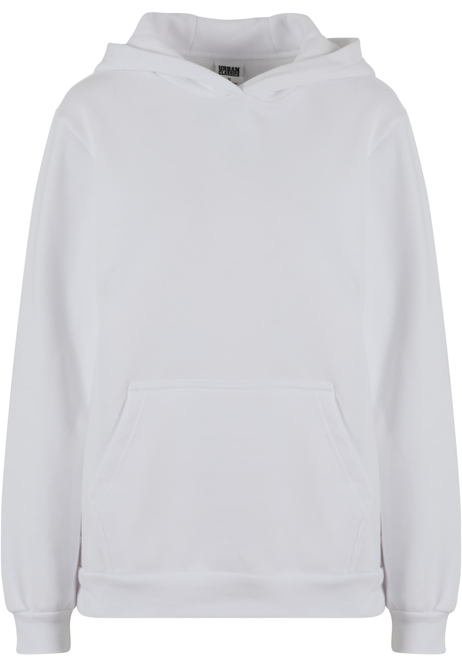 Ladies Loose Brushed Fleece Hoody | white