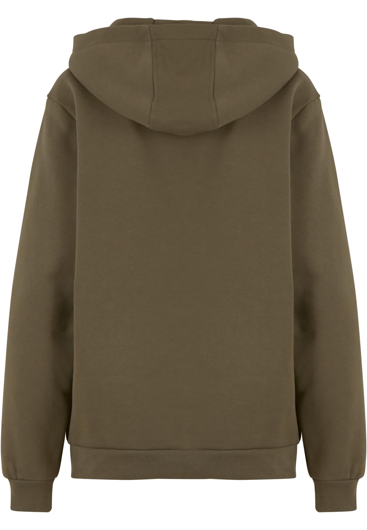 Ladies Loose Brushed Fleece Hoody | olive