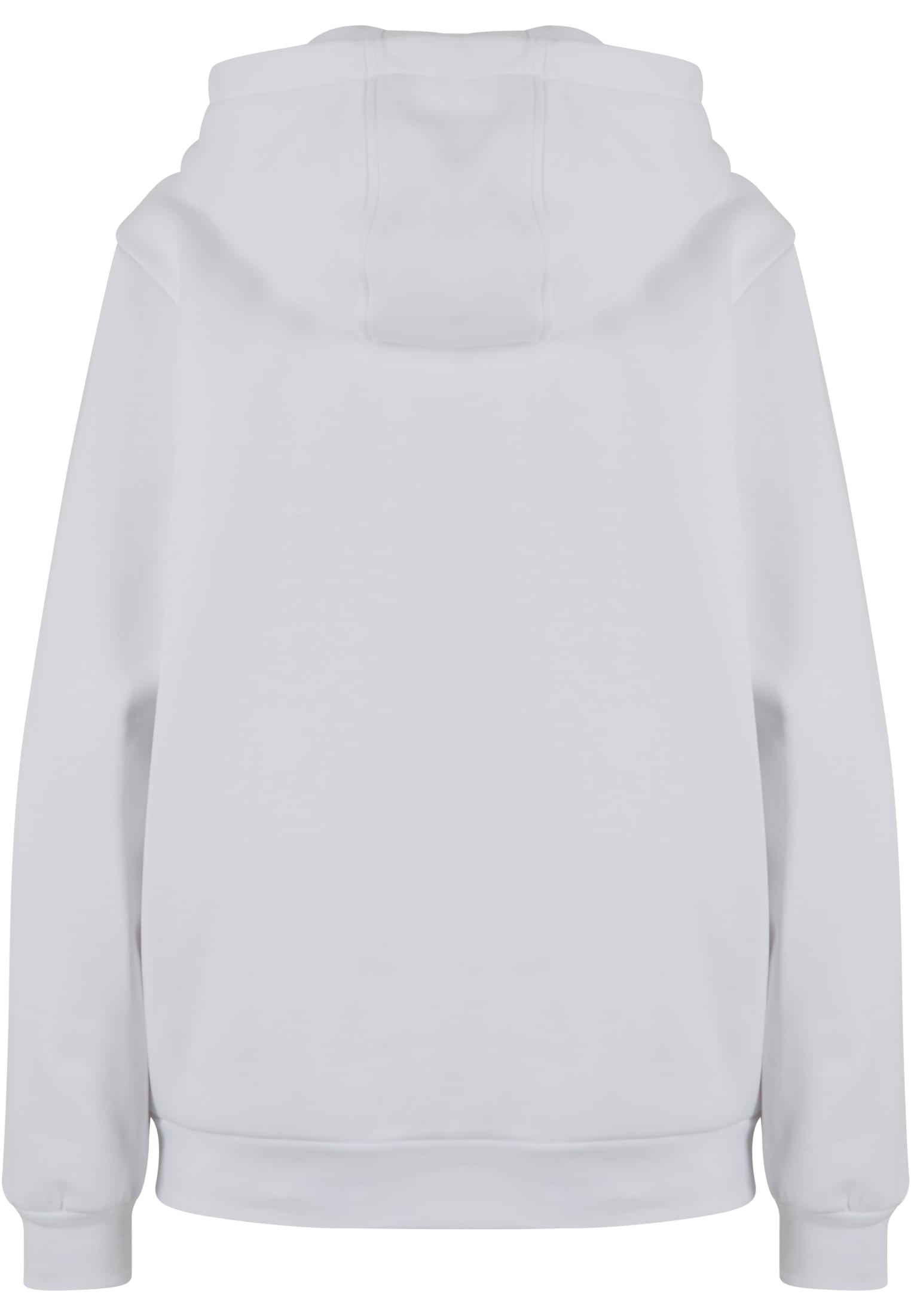 Ladies Loose Brushed Fleece Hoody | white