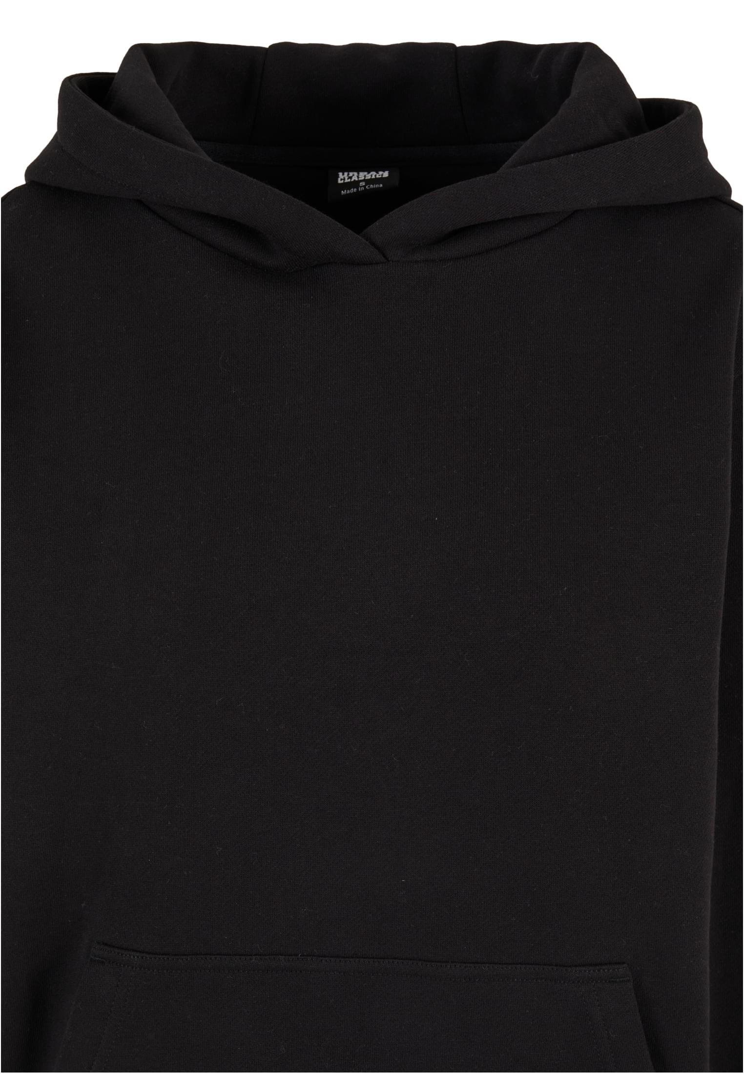 Ladies Loose Brushed Fleece Hoody | black