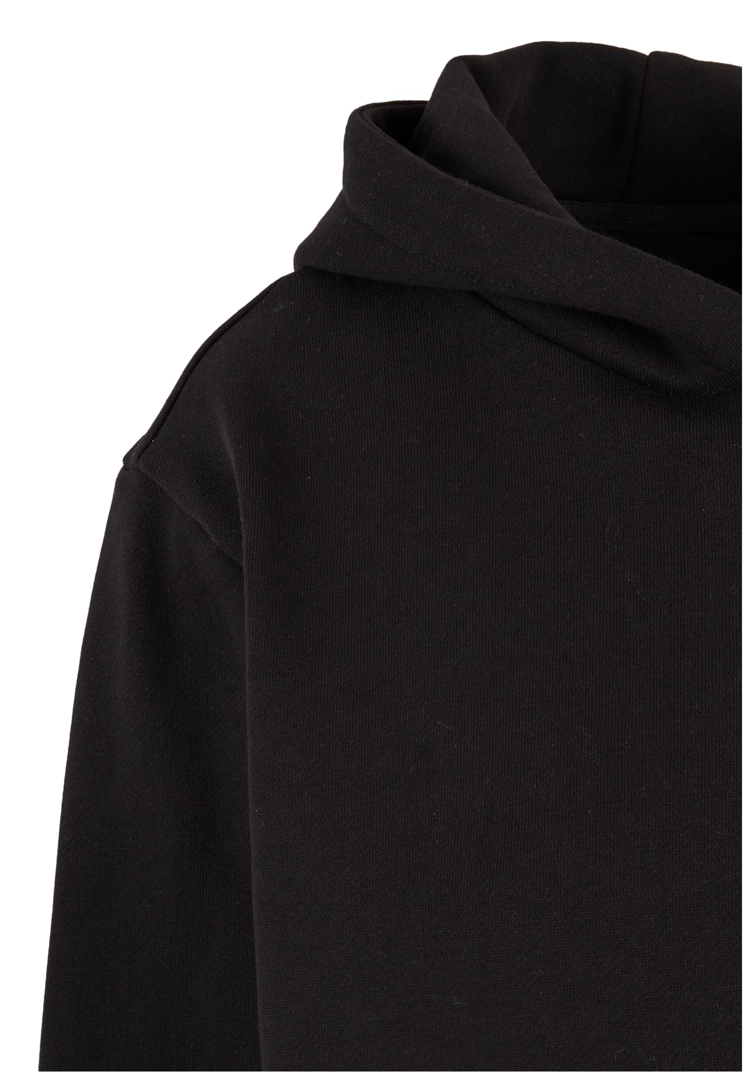 Ladies Loose Brushed Fleece Hoody | black