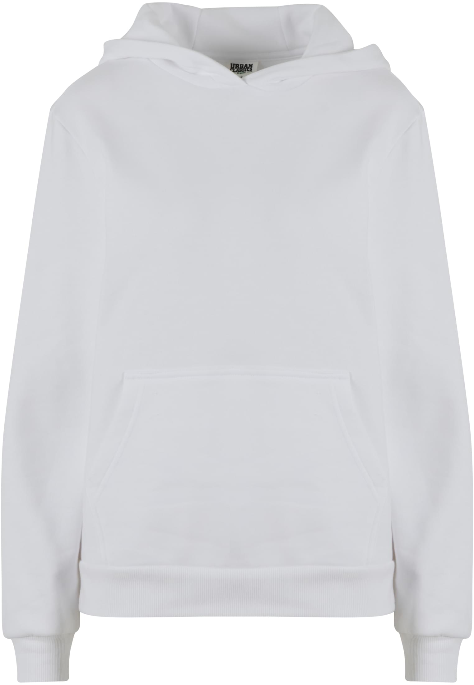 Ladies Organic Loose Brushed Fleece Hoody | white