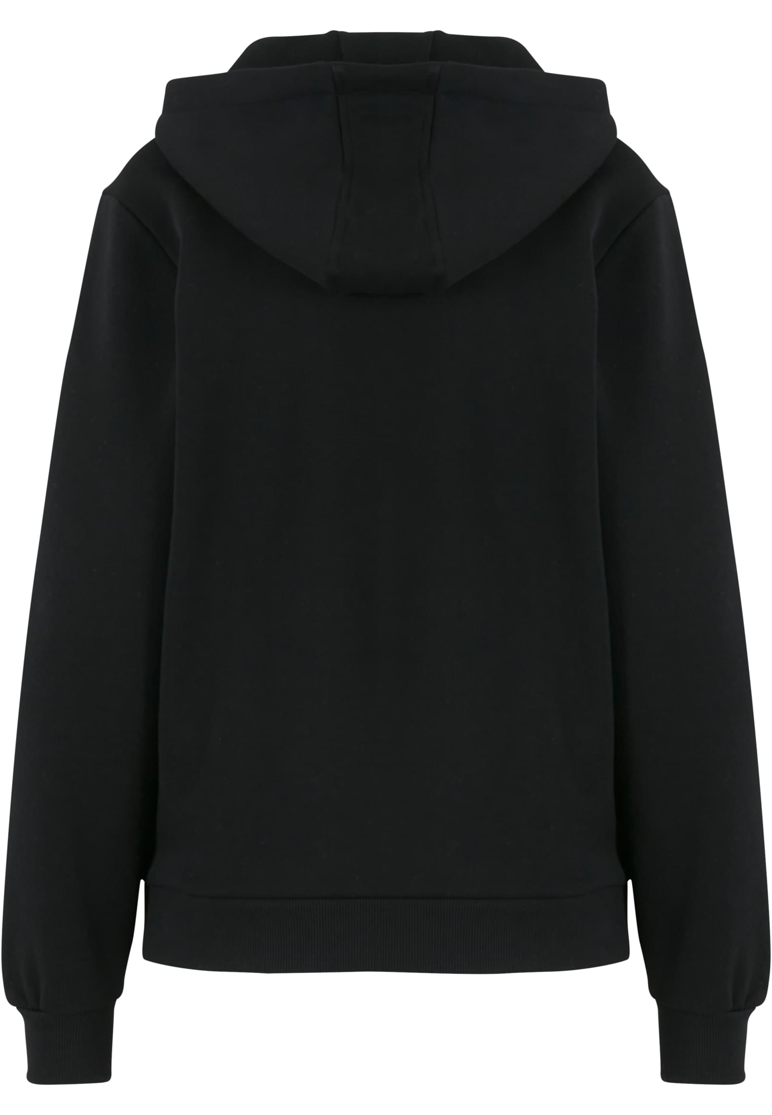 Ladies Organic Loose Brushed Fleece Hoody | black