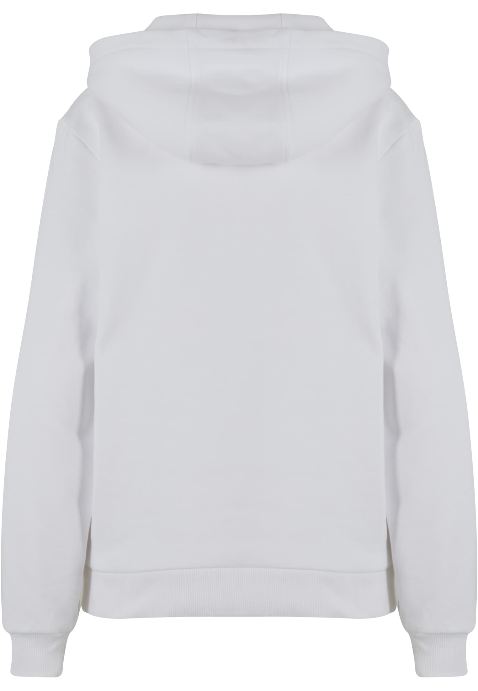 Ladies Organic Loose Brushed Fleece Hoody | white