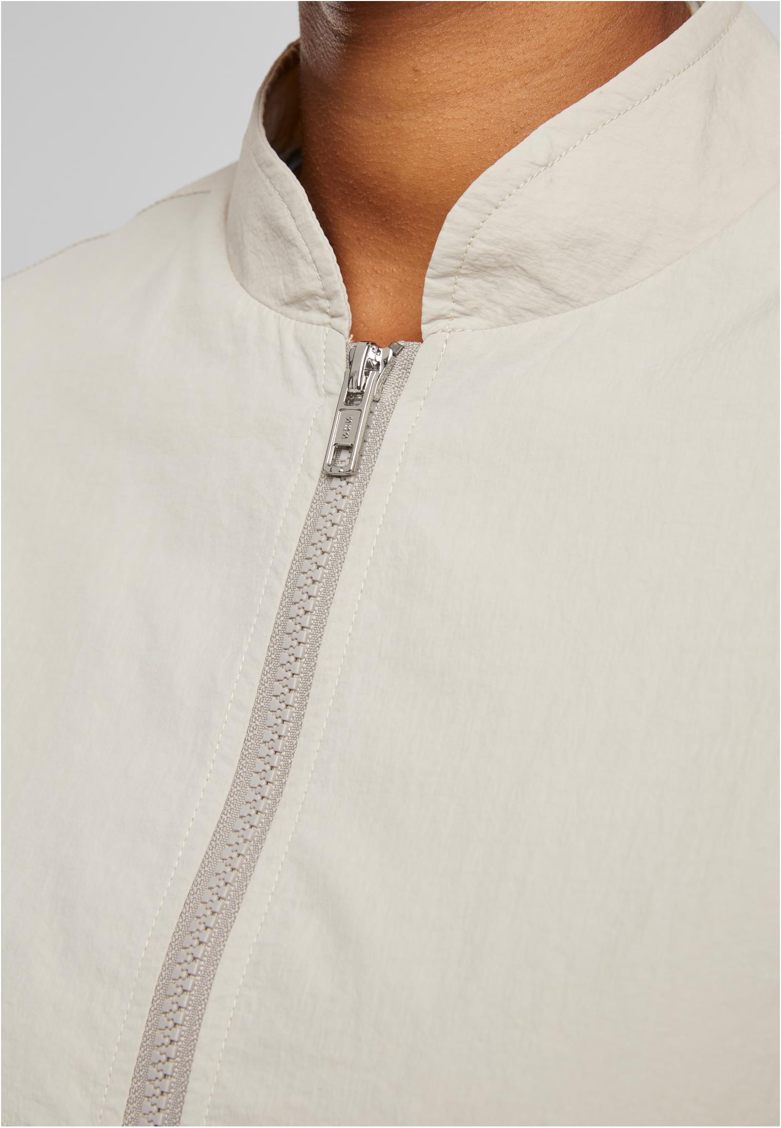 Ladies Short Crinkle Nylon Jacket | stonegrey