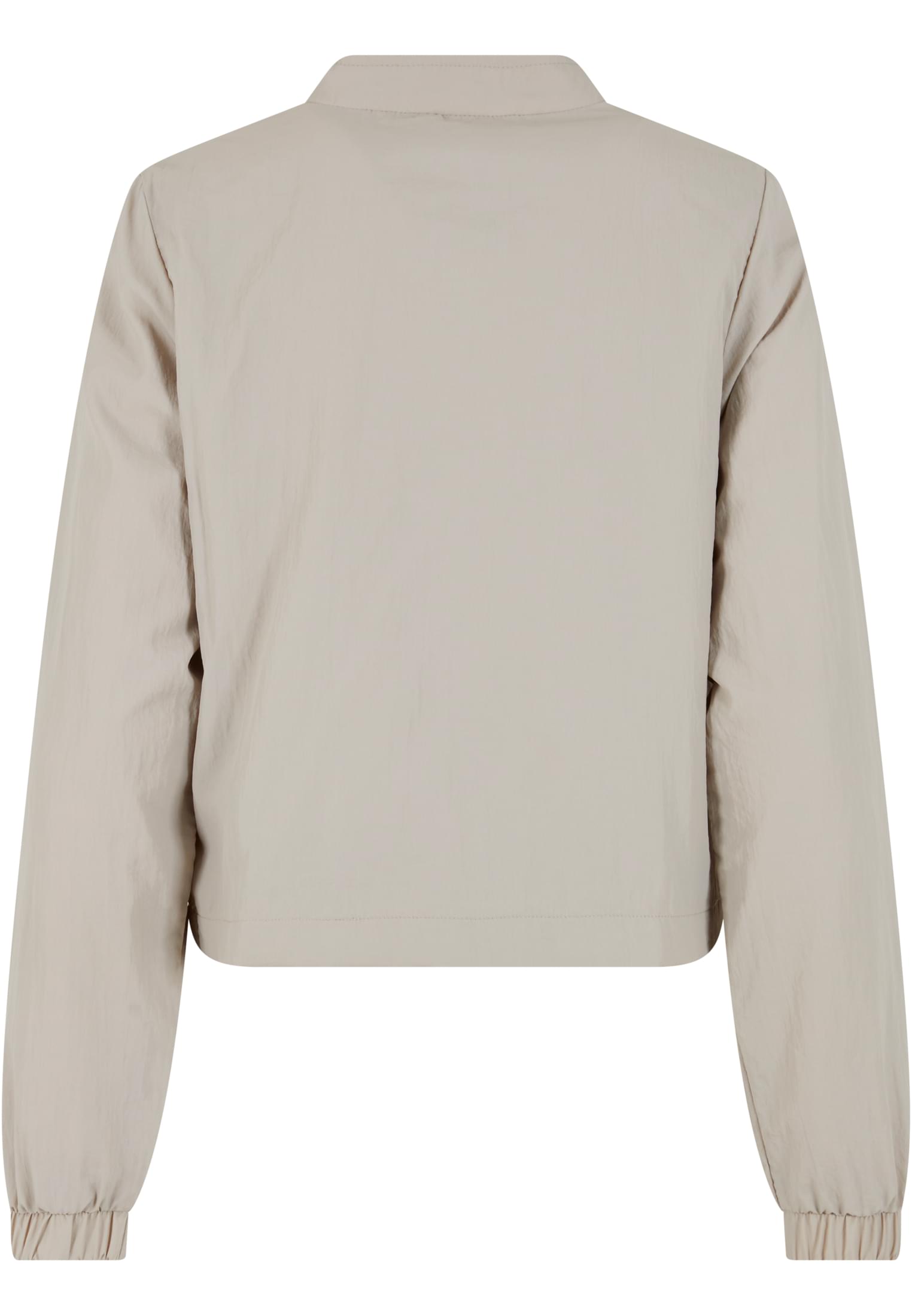 Ladies Short Crinkle Nylon Jacket | stonegrey