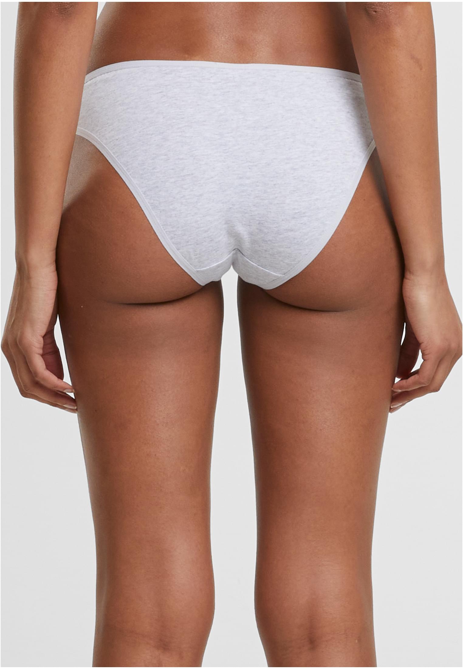 Ladies Basic Cotton Slip 5-Pack | black+black+white+white+heathergrey