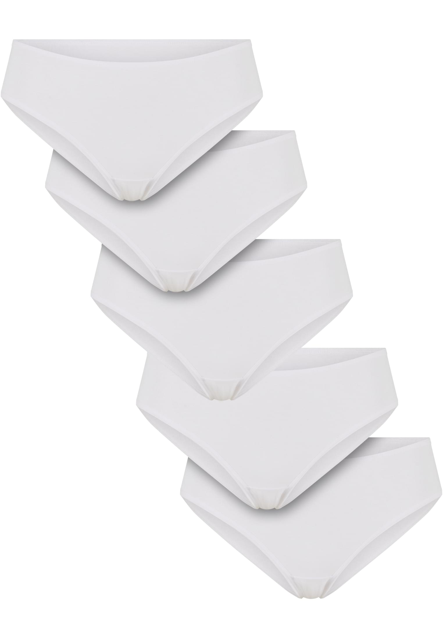 Ladies Basic Cotton Brazilian 5-Pack | white+white+white+white+white