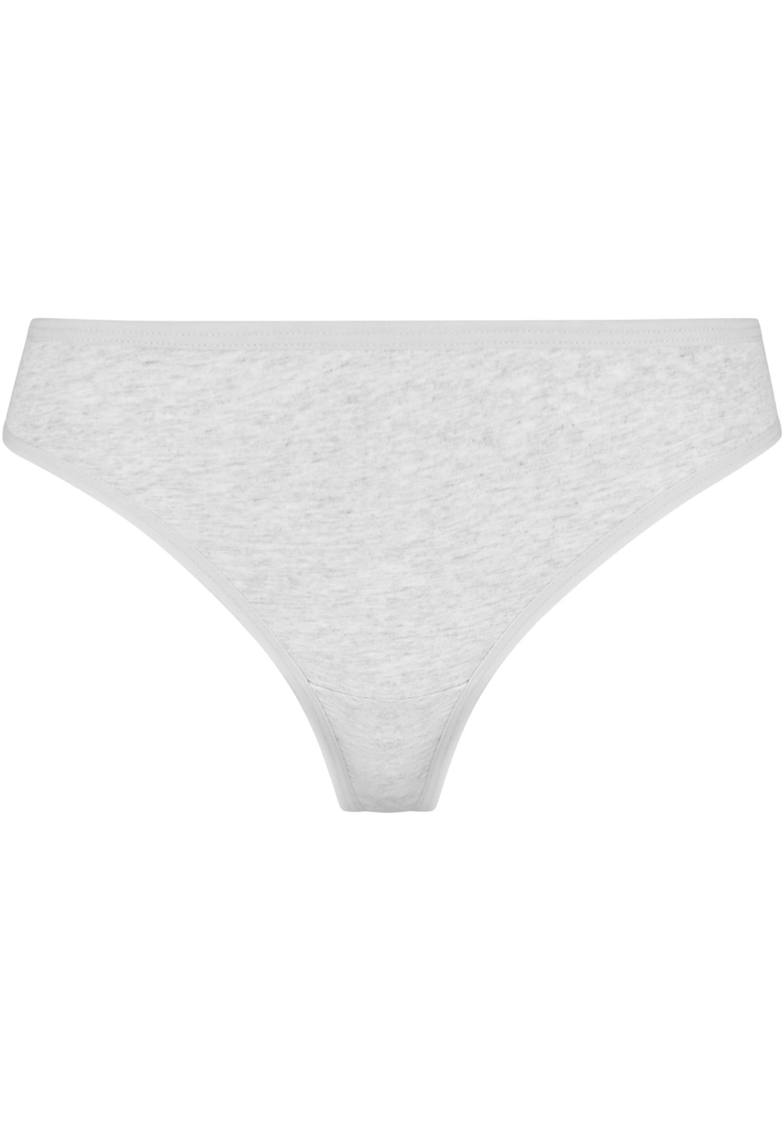 Ladies Basic Cotton Tanga 5-Pack | black+black+white+white+heathergrey