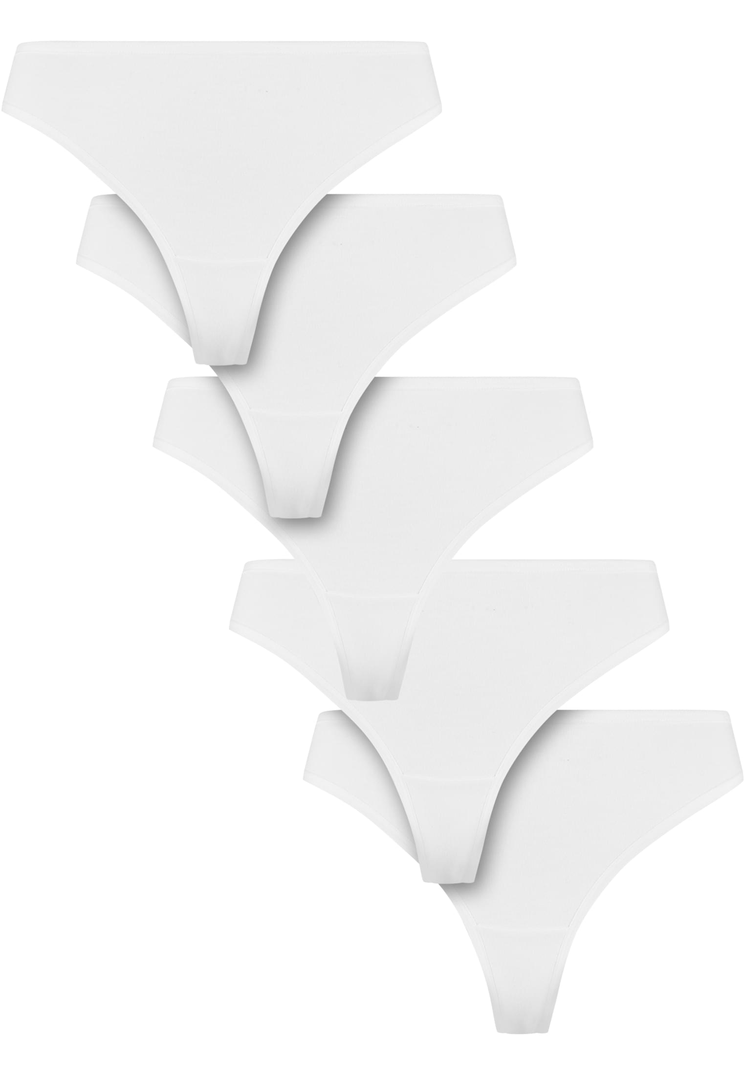 Ladies Basic Cotton Tanga 5-Pack | white+white+white+white+white