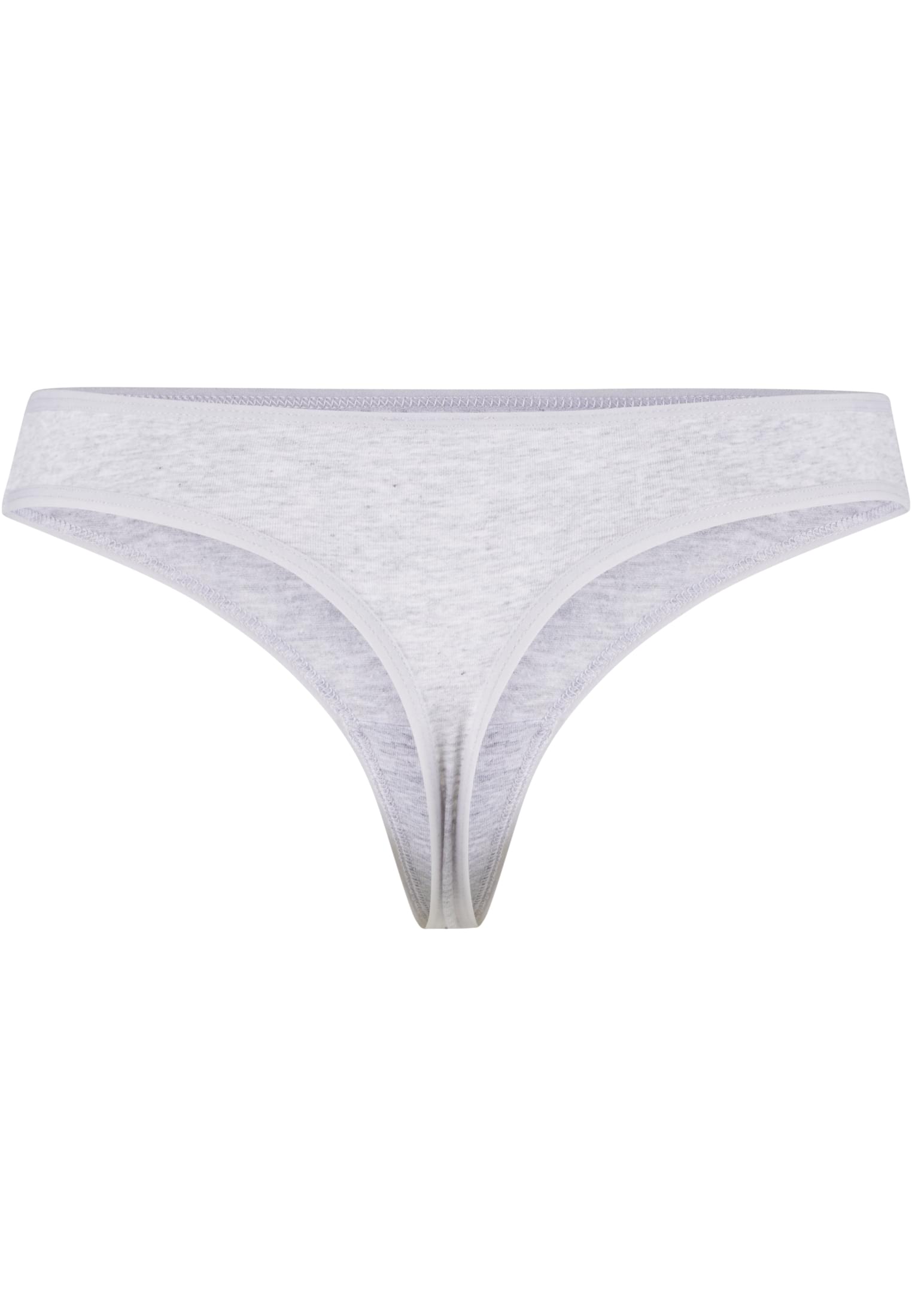 Ladies Basic Cotton Tanga 5-Pack | black+black+white+white+heathergrey