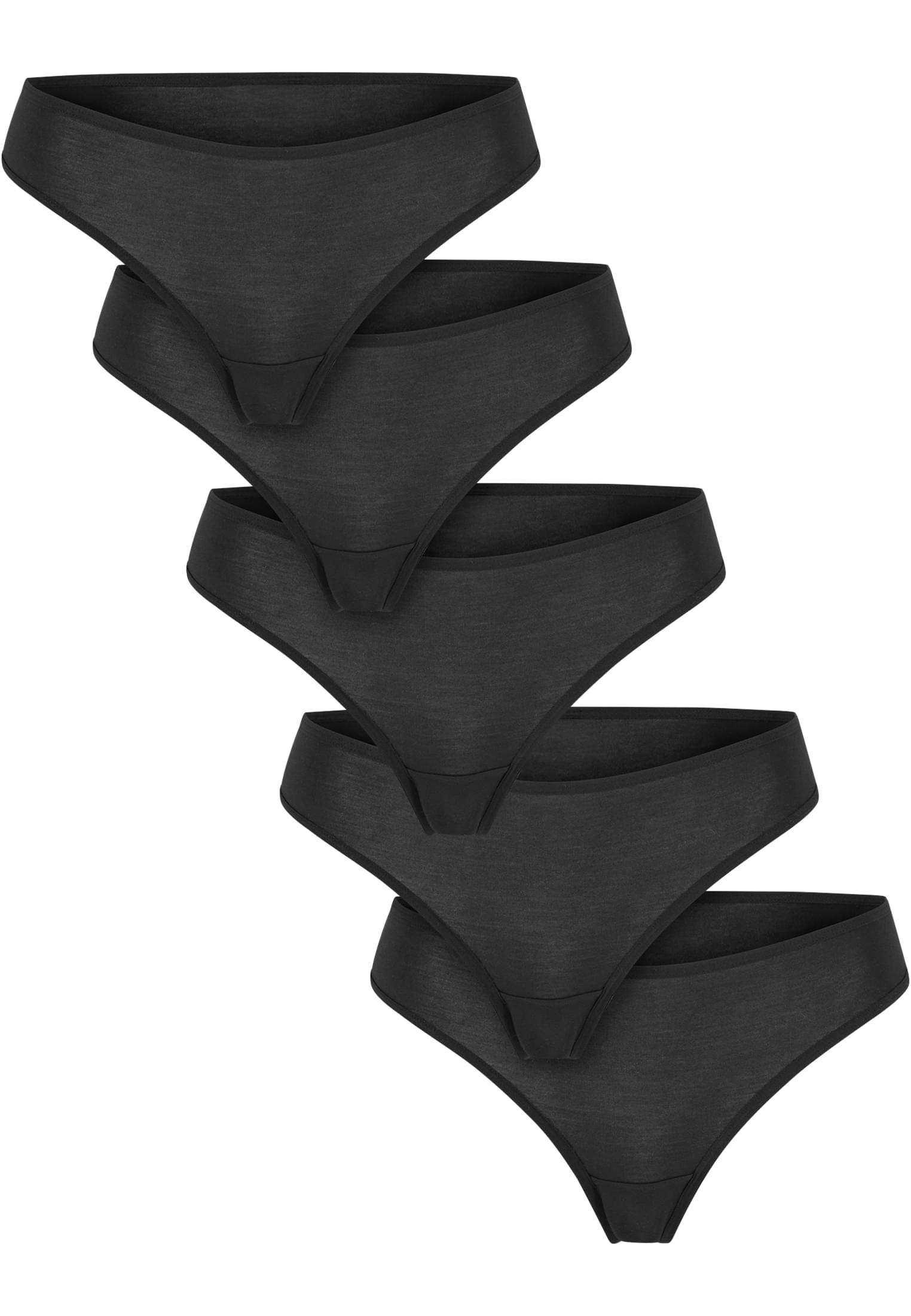 Ladies Bamboo Tanga 5-Pack | black+black+black+black+black