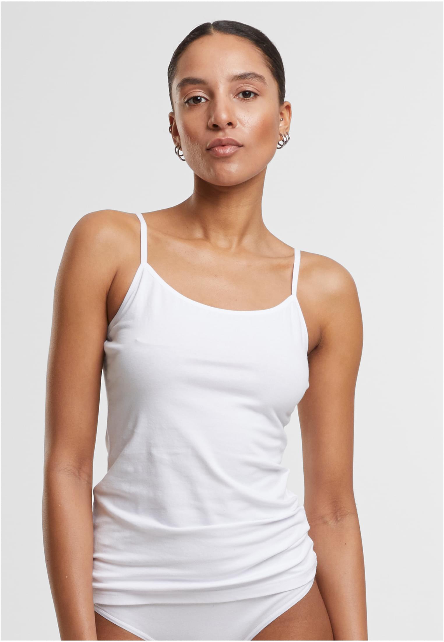 Ladies Basic Tank Top Cotton 2-Pack | white+white