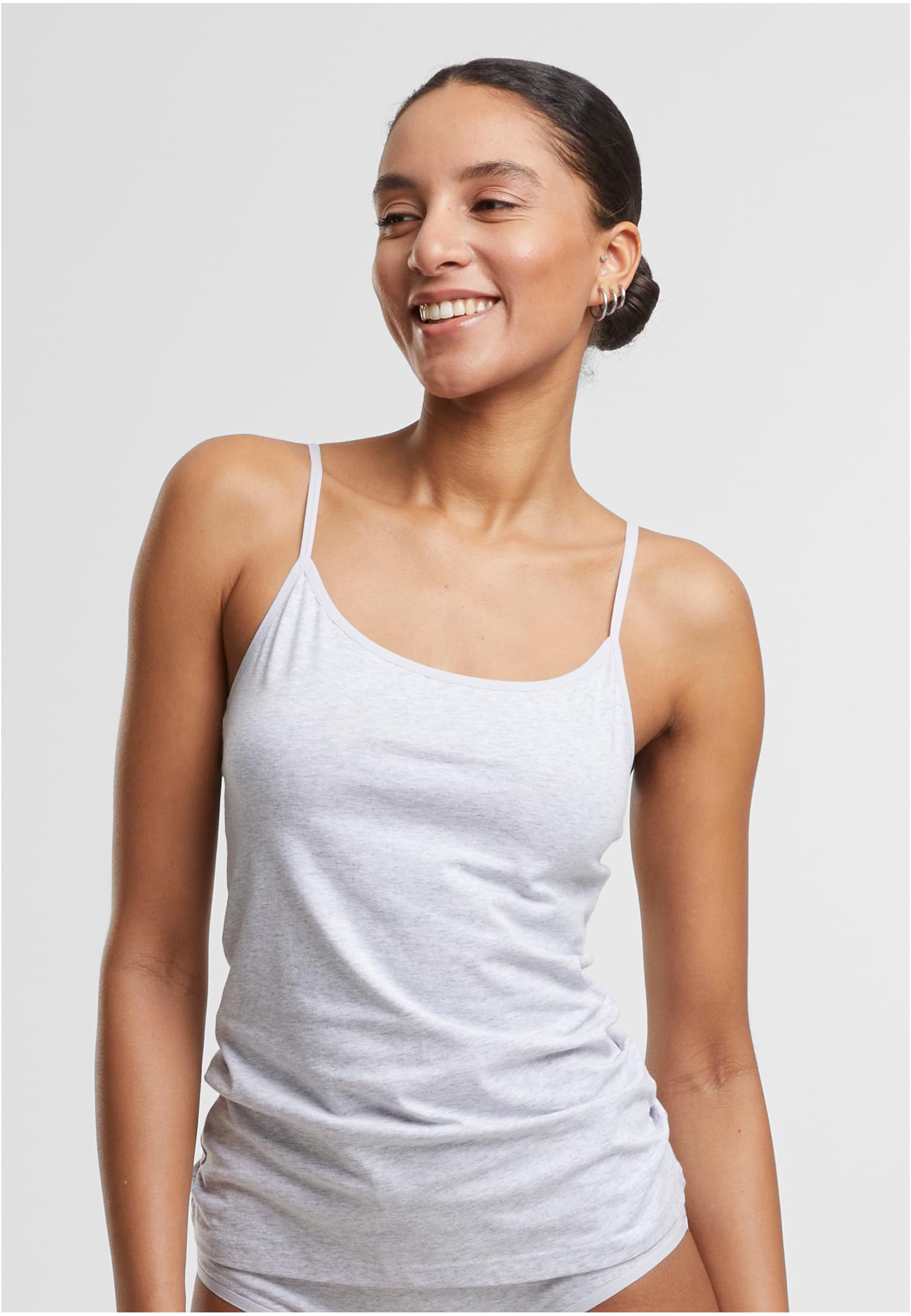 Ladies Basic Tank Top Cotton 2-Pack | heathergrey+heathergrey