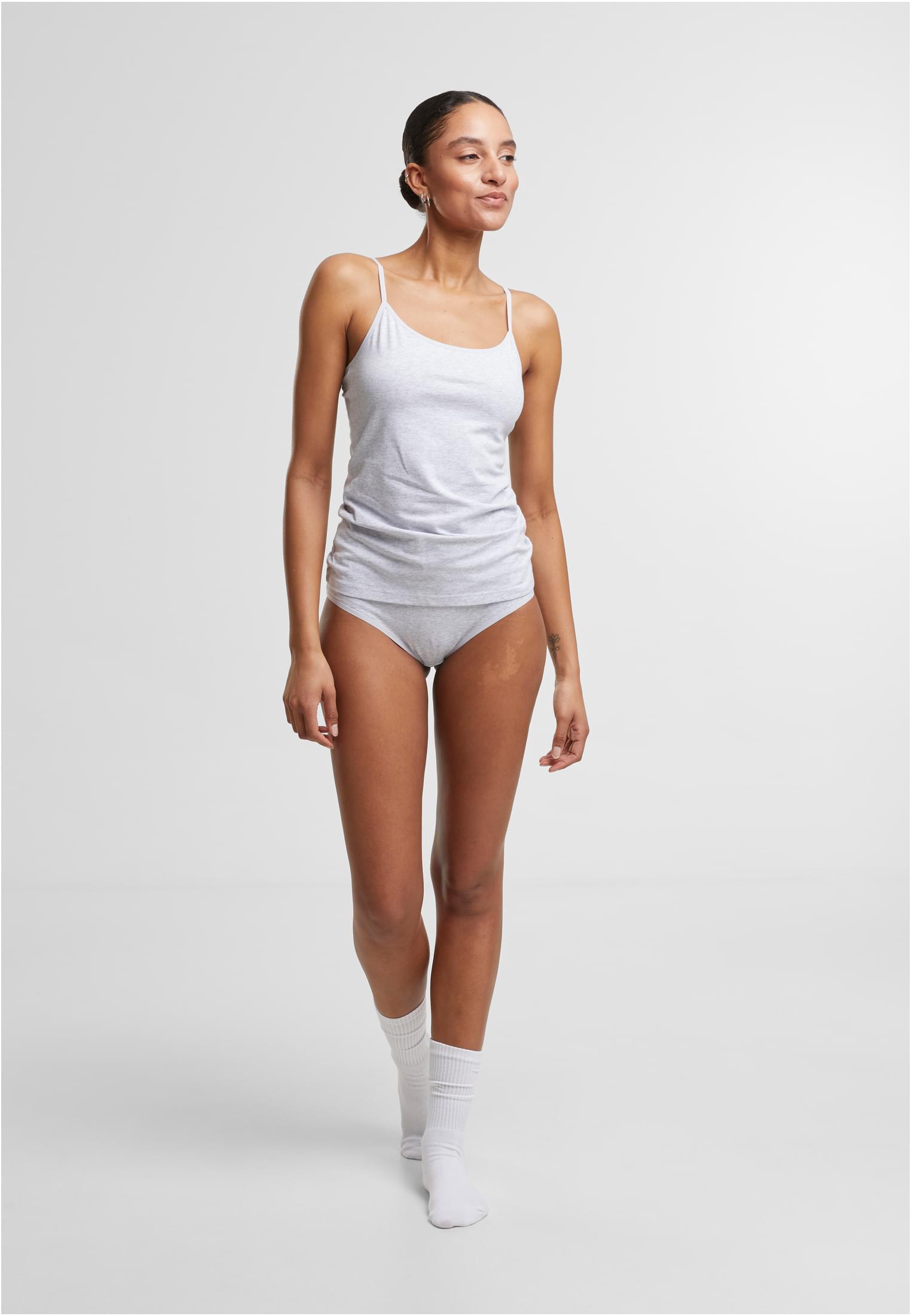 Ladies Basic Tank Top Cotton 2-Pack | heathergrey+heathergrey