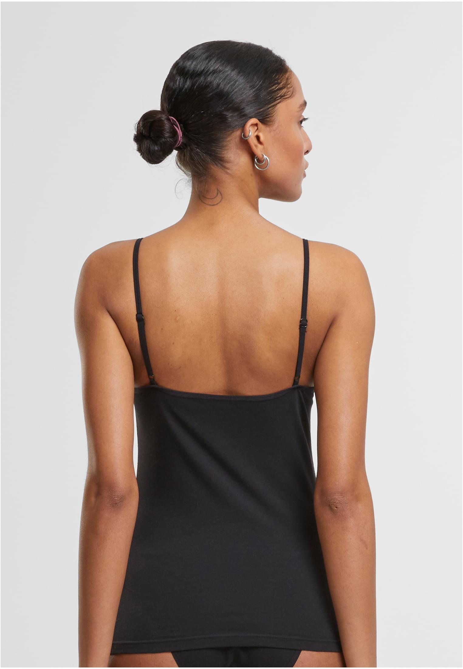 Ladies Basic Tank Top Cotton 2-Pack | black+black