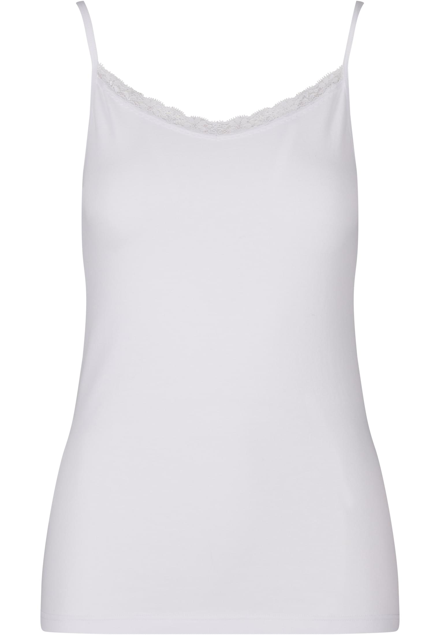 Ladies Basic Tank Top Cotton Lace 2-Pack | black+white