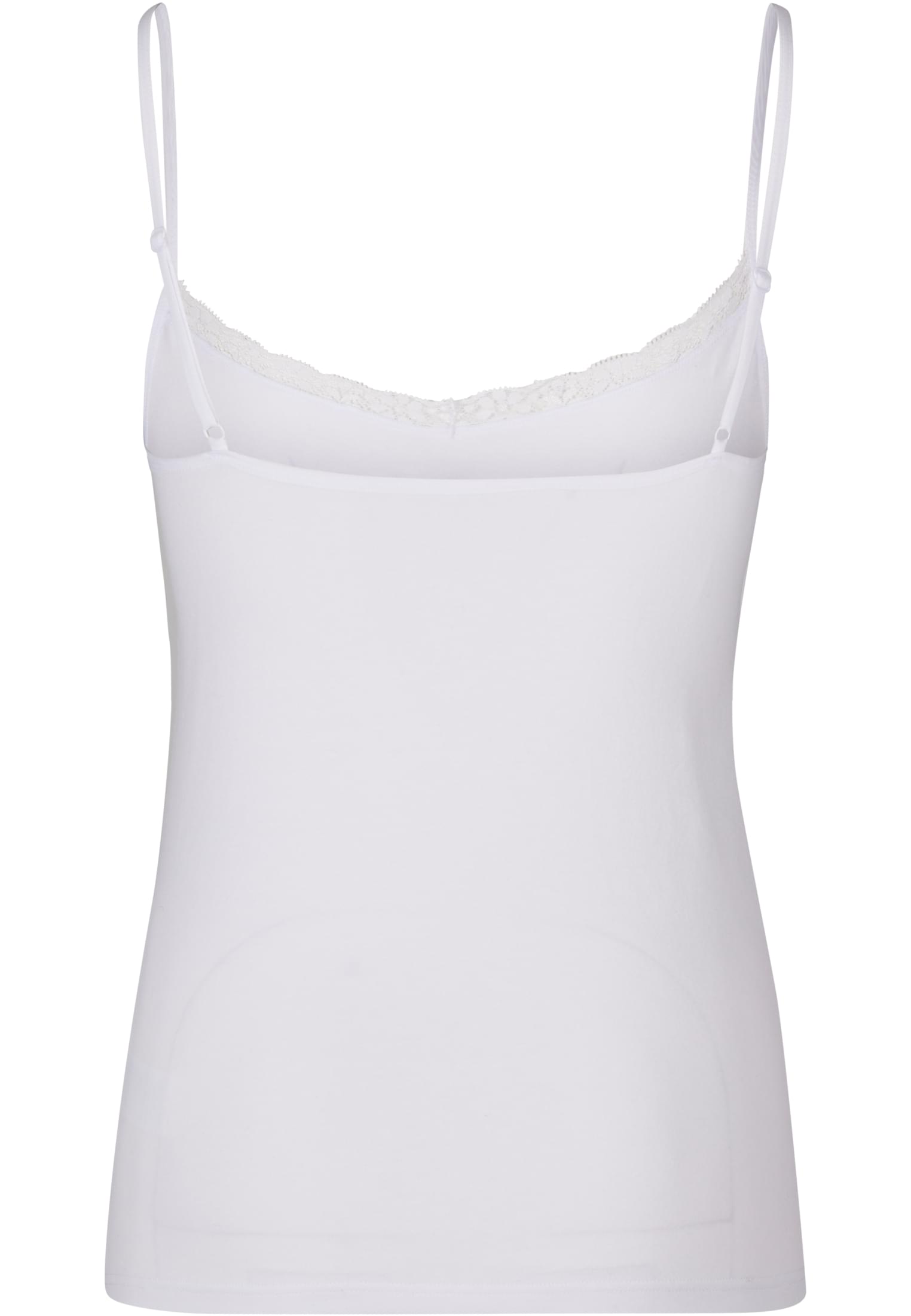 Ladies Basic Tank Top Cotton Lace 2-Pack | black+white