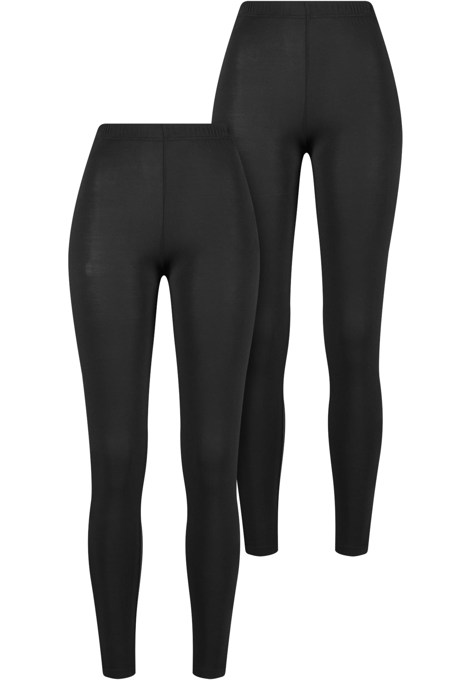 Ladies Bamboo Leggings 2-Pack | black+black