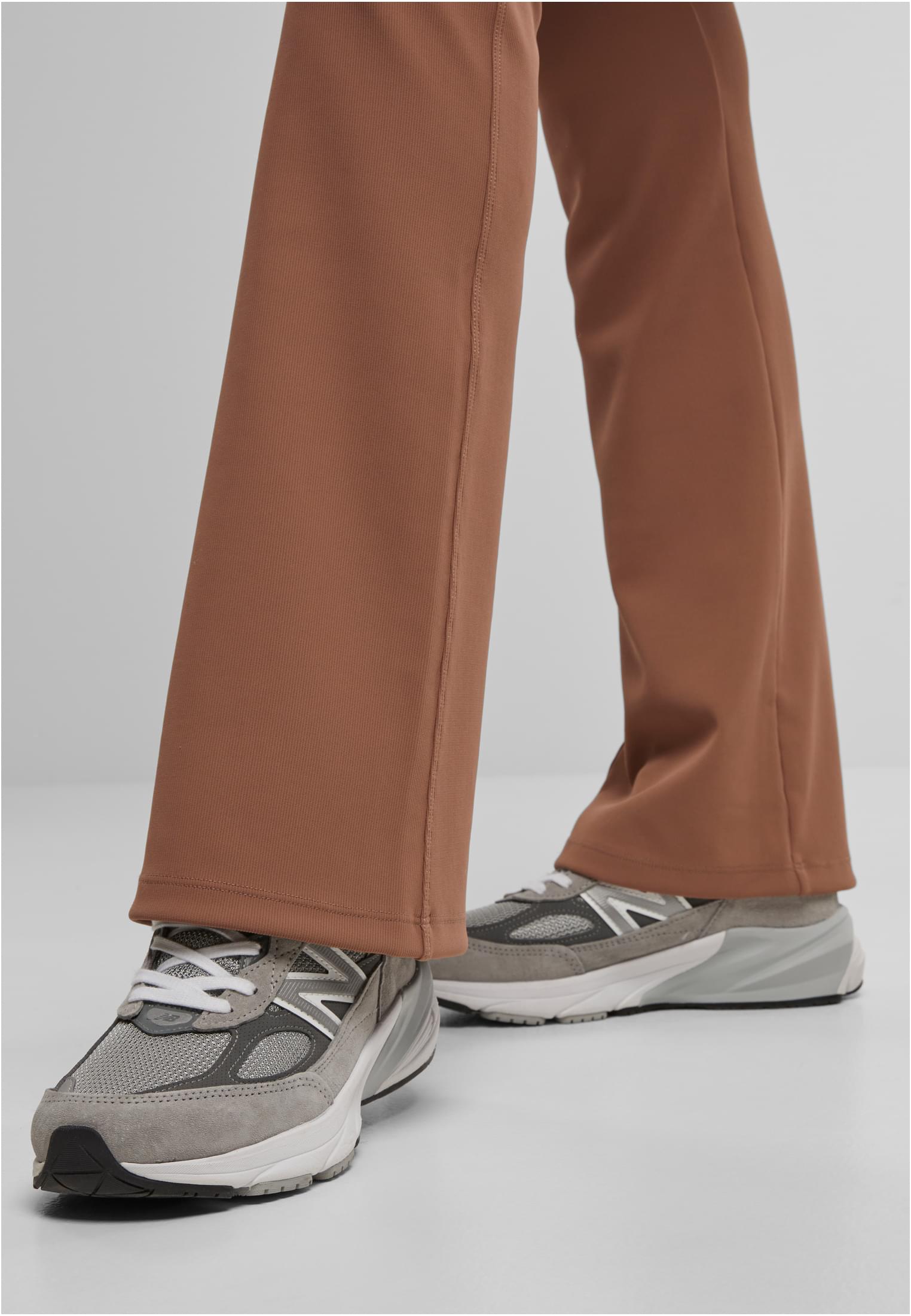 Ladies Flared Leggings Rib | light brown