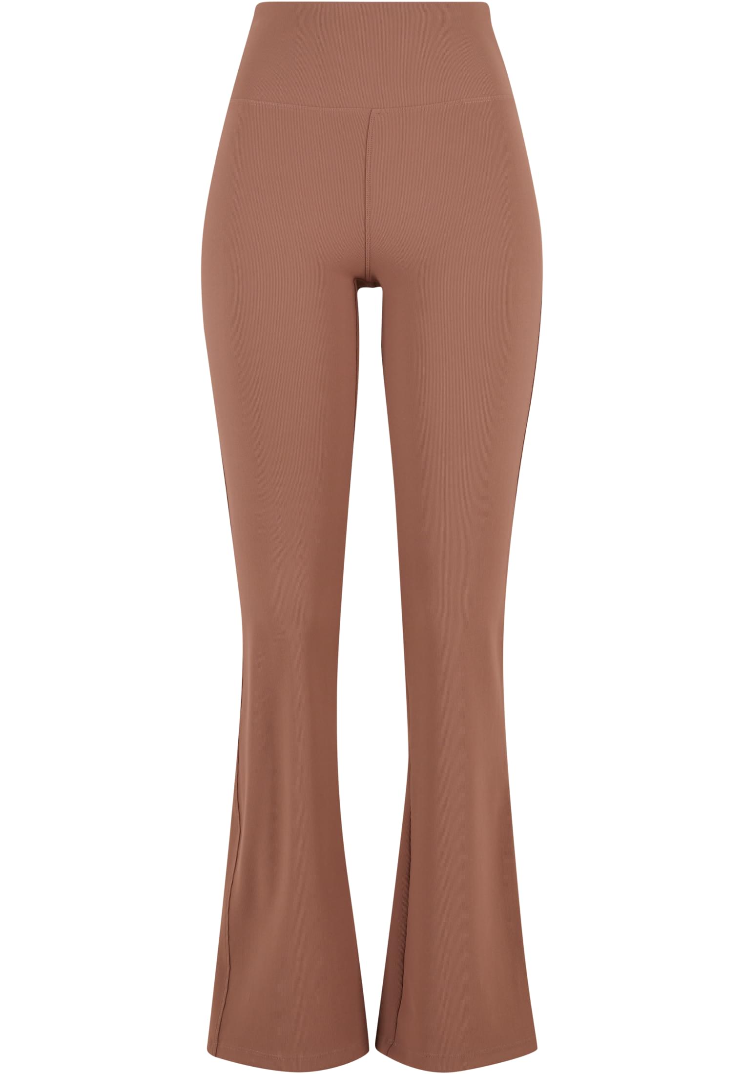 Ladies Flared Leggings Rib | light brown