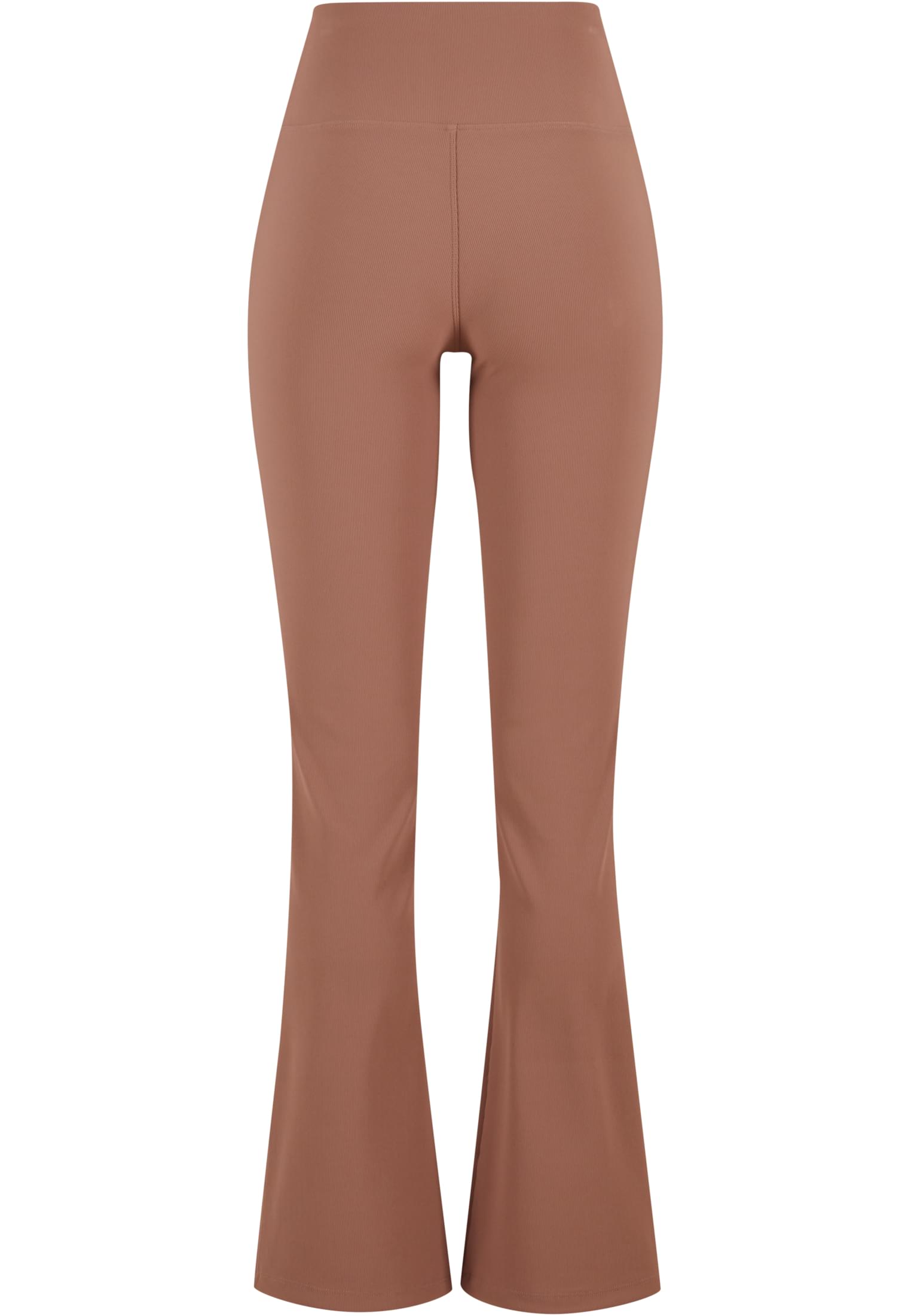 Ladies Flared Leggings Rib | light brown