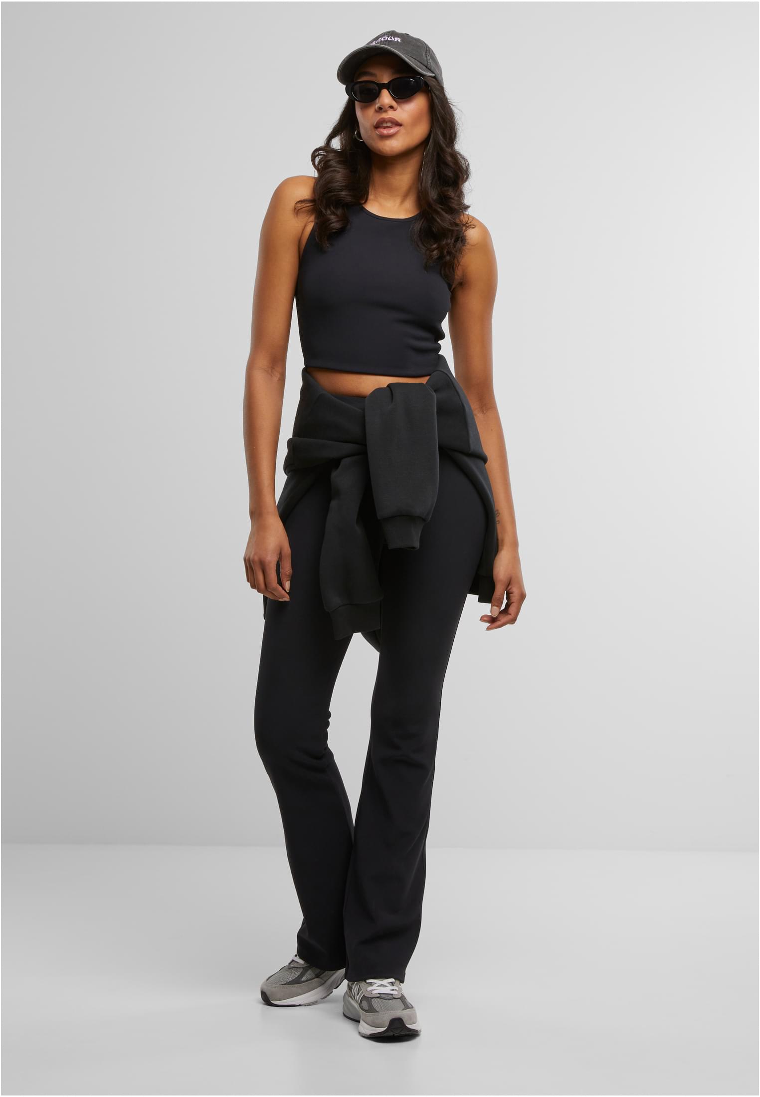 Ladies Sports Top Rib | black