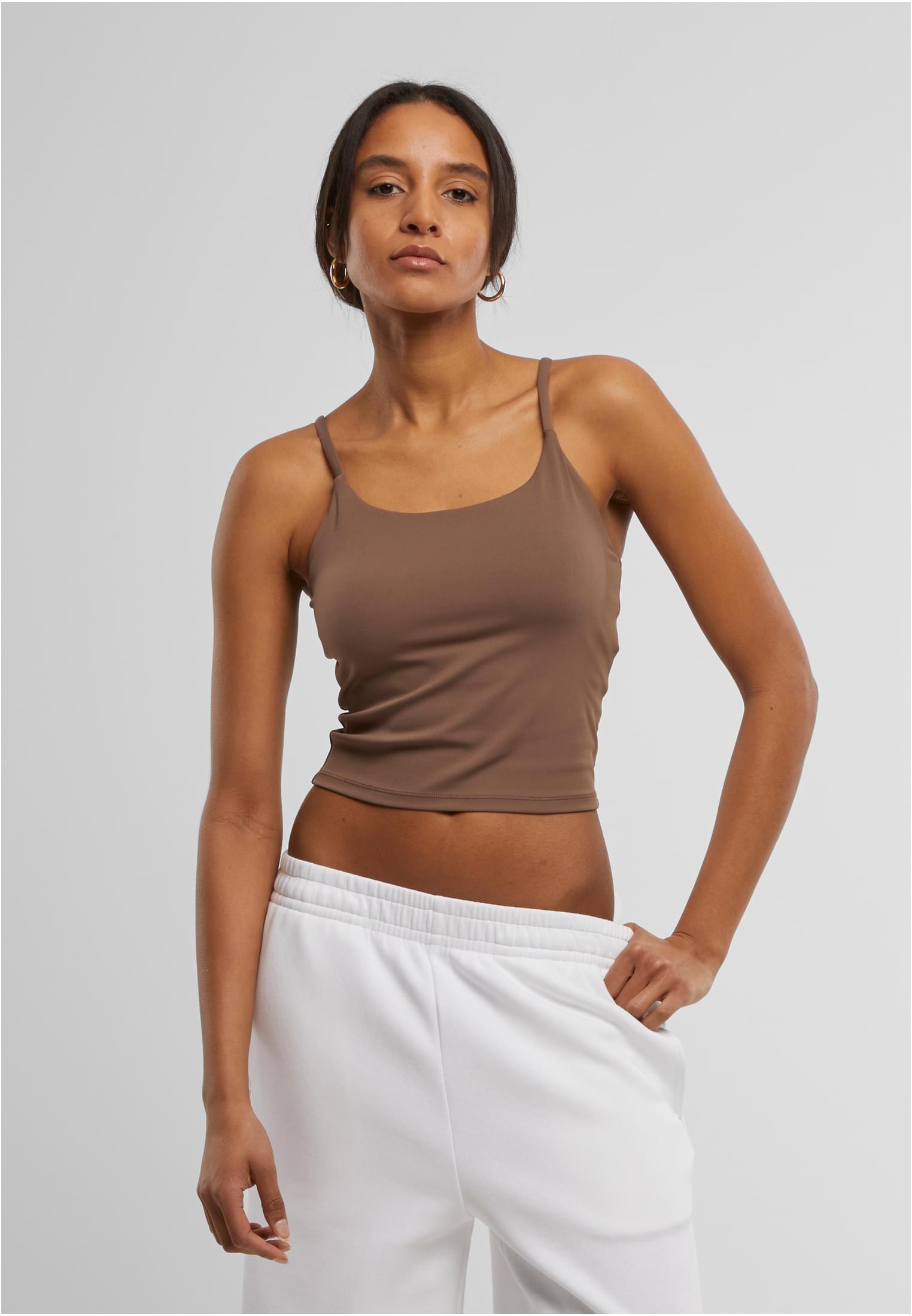 Ladies Sports Top adjustable | mocca brown