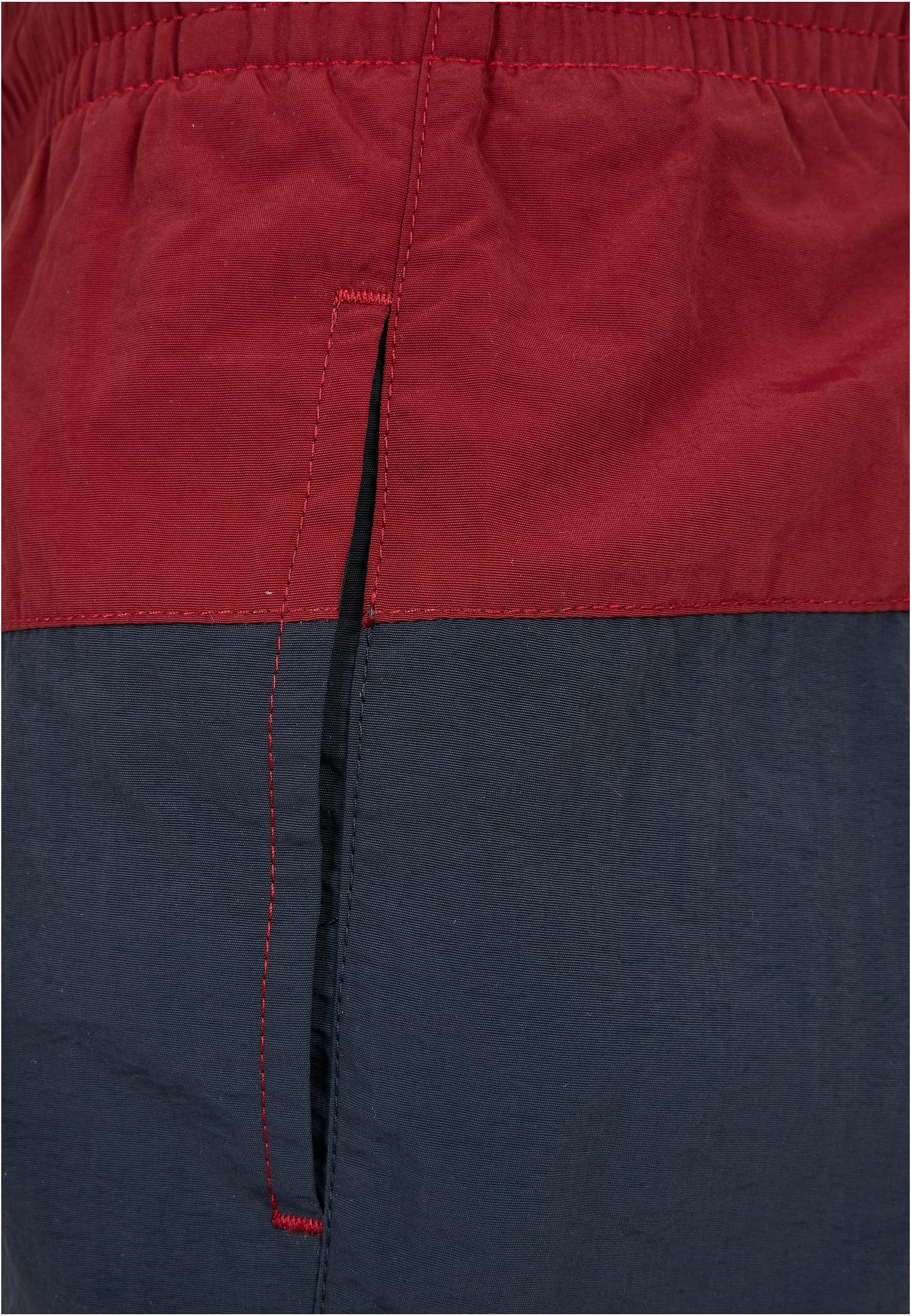 Boys Block Swim Shorts | navy/burgundy