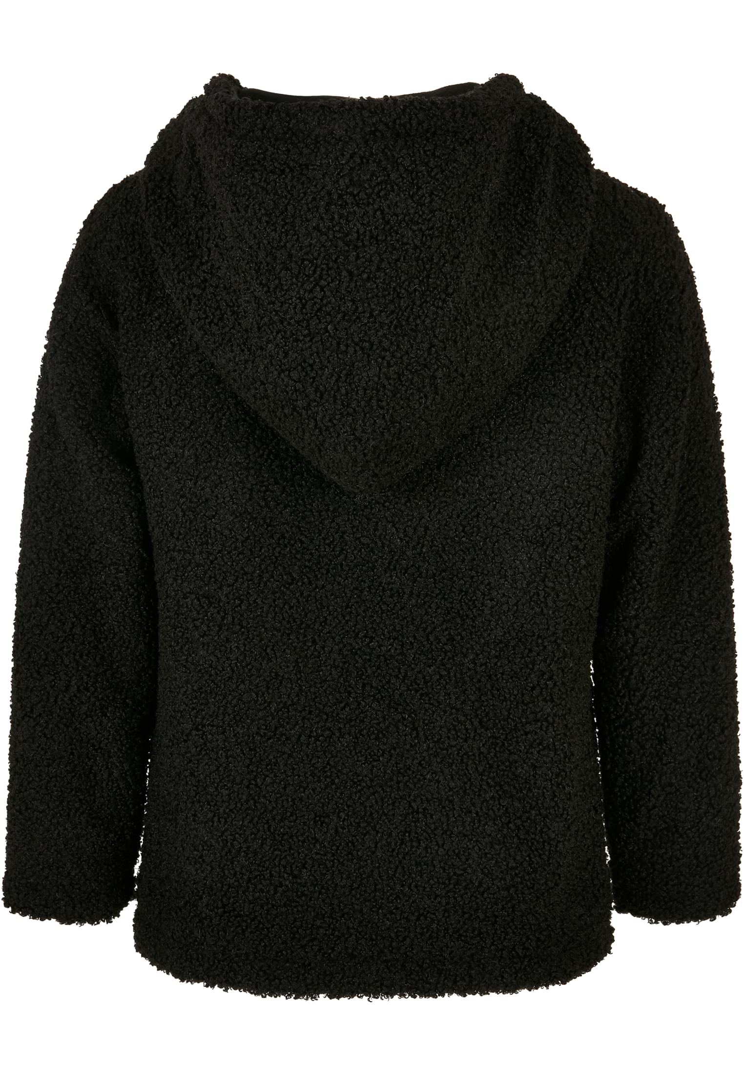 Boys Hooded Sherpa Zip Jacket | black