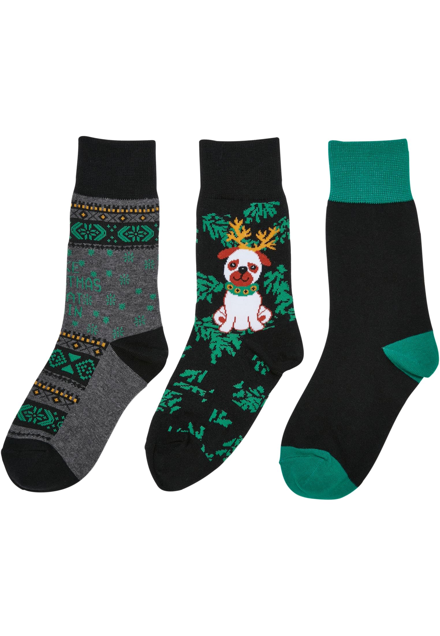 Christmas Dog Socks Kids 3-Pack | multicolor