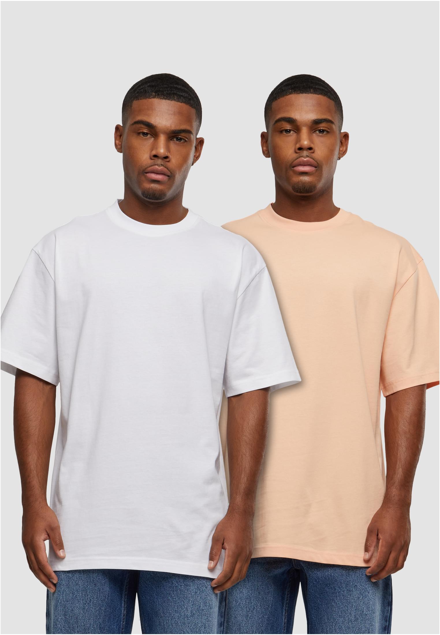 Tall Tee 2-Pack | softapricot+white