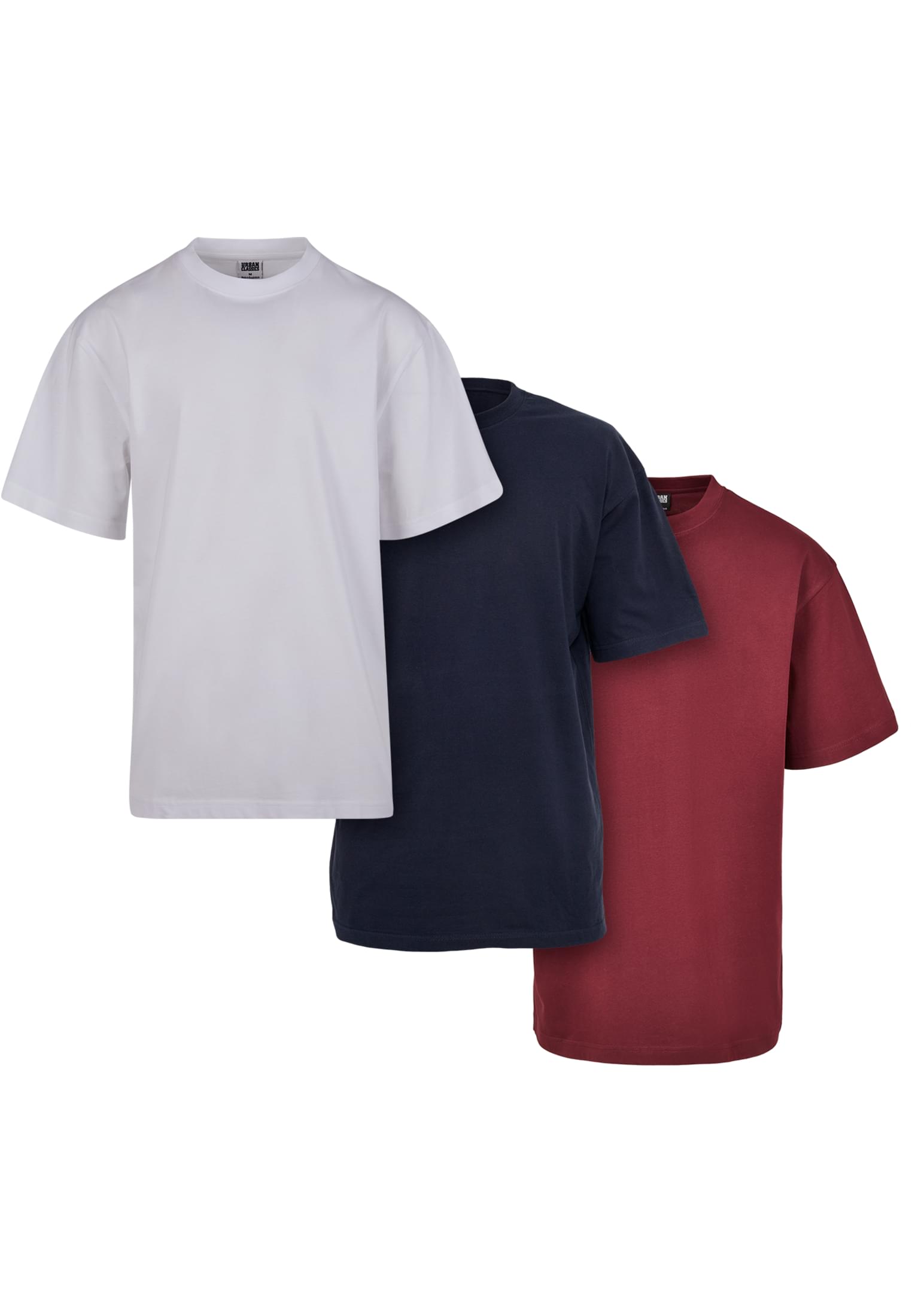 Tall Tee 3-Pack | white+navy+redwine